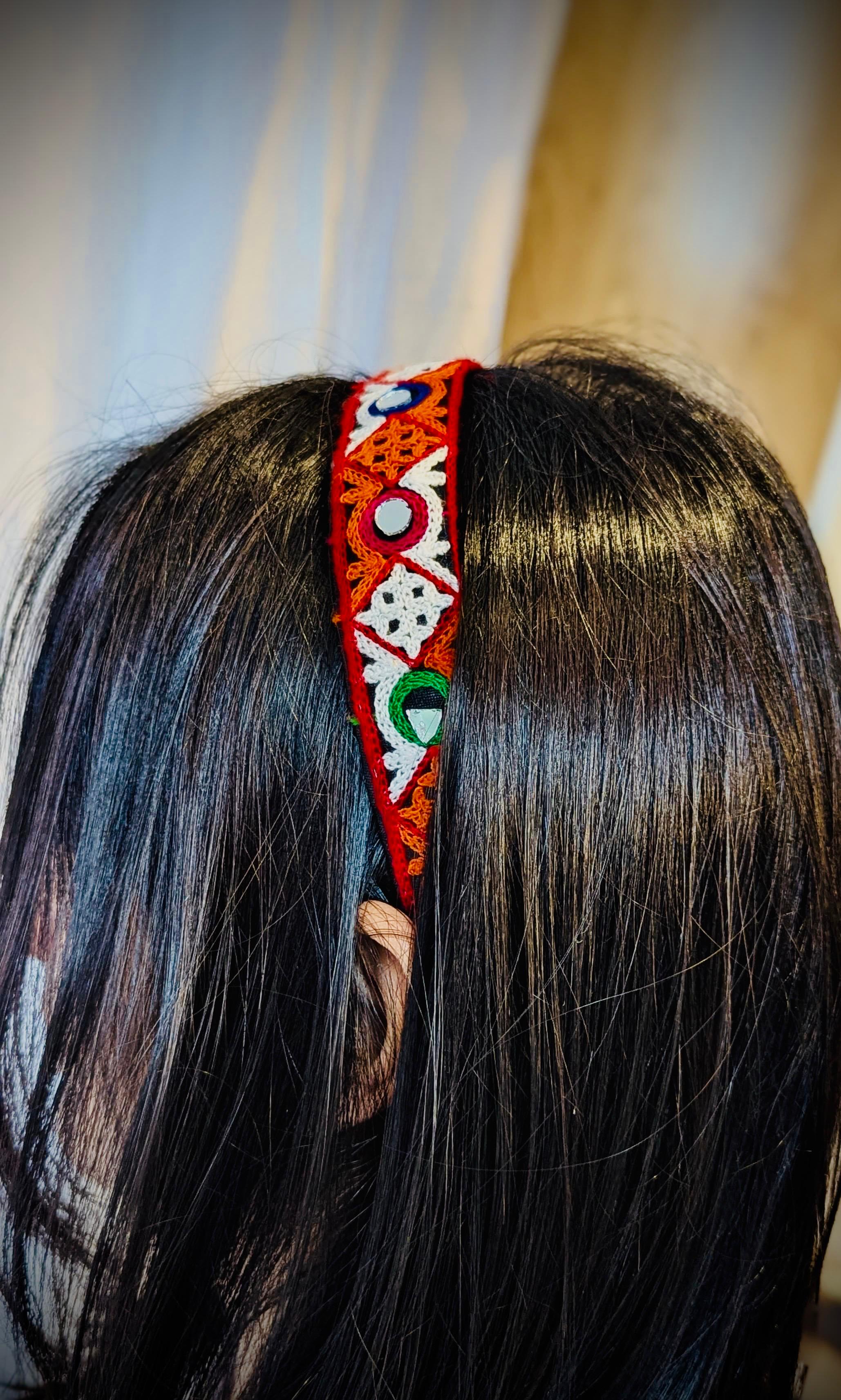 Garba Glam Hair Accessories Set of 3 - Orange