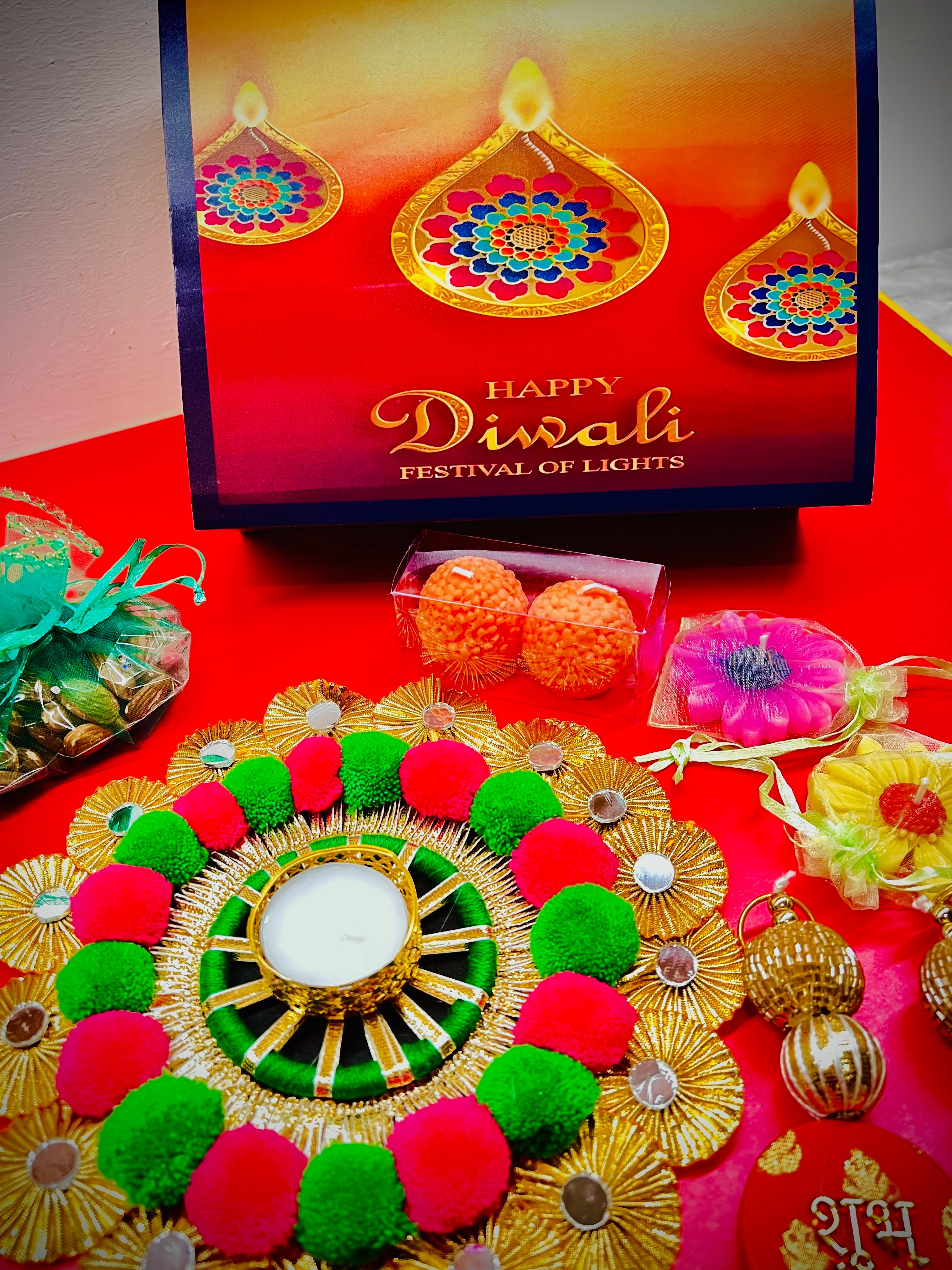 Diwali Pataka Hamper Box - Green (Pack of 10 items)