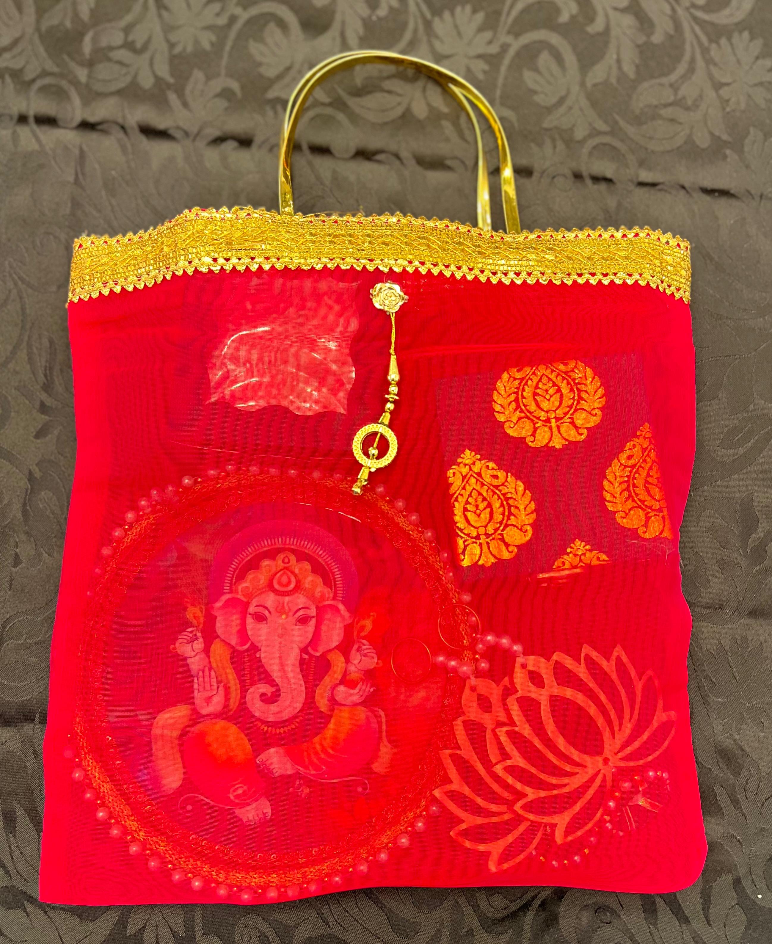 Ganpati Glow  Gift Bag - Hot Pink