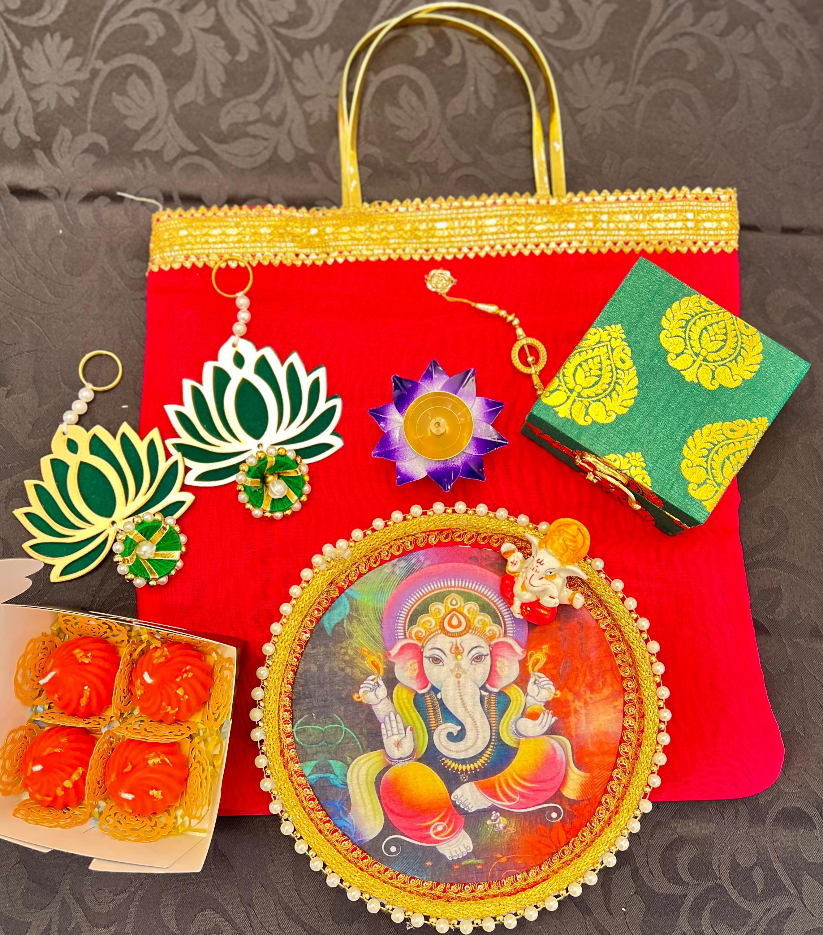 Ganpati Glow  Gift Bag - Hot Pink