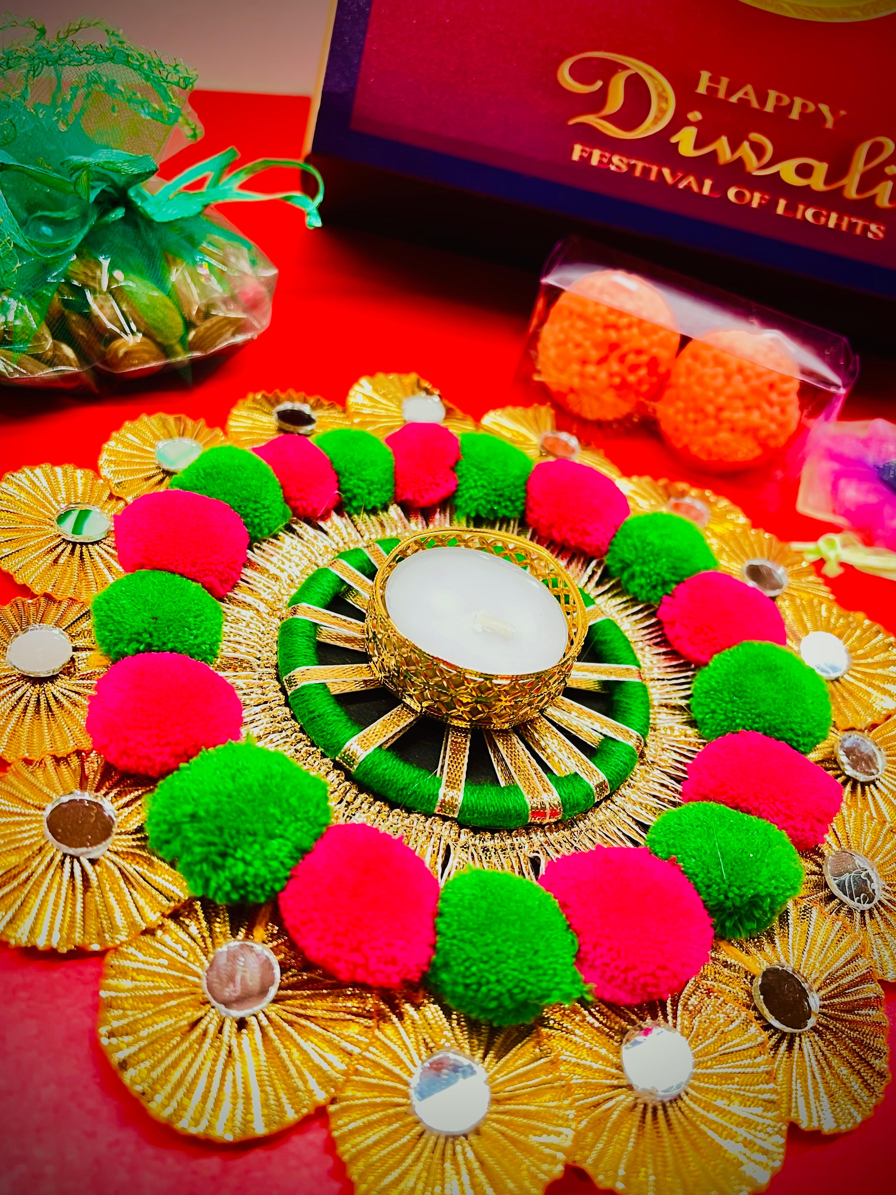 Diwali Pataka Hamper Box - Green (Pack of 10 items)