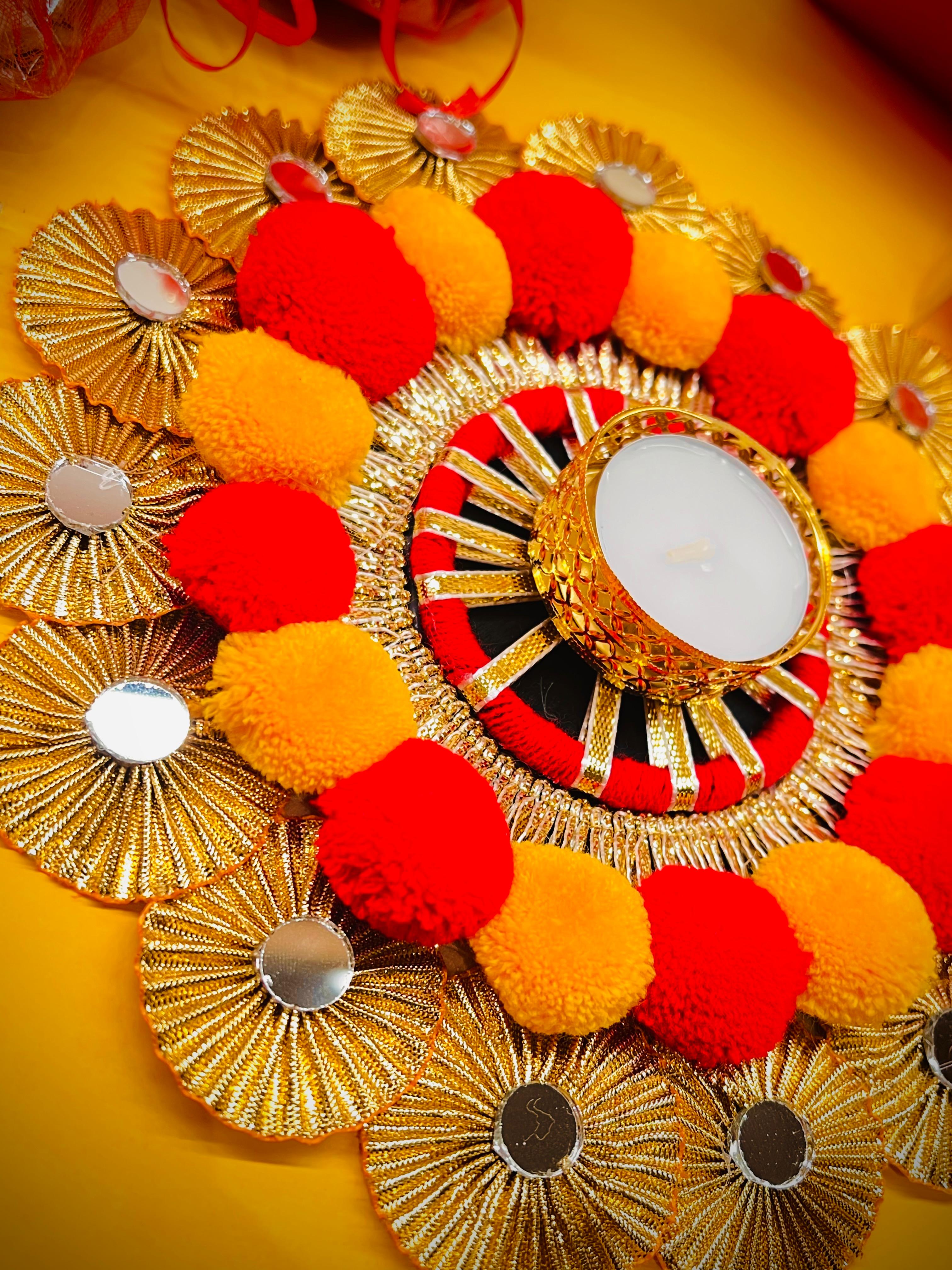 Diwali Pataka Hamper Box - Yellow (Pack of 10 items)