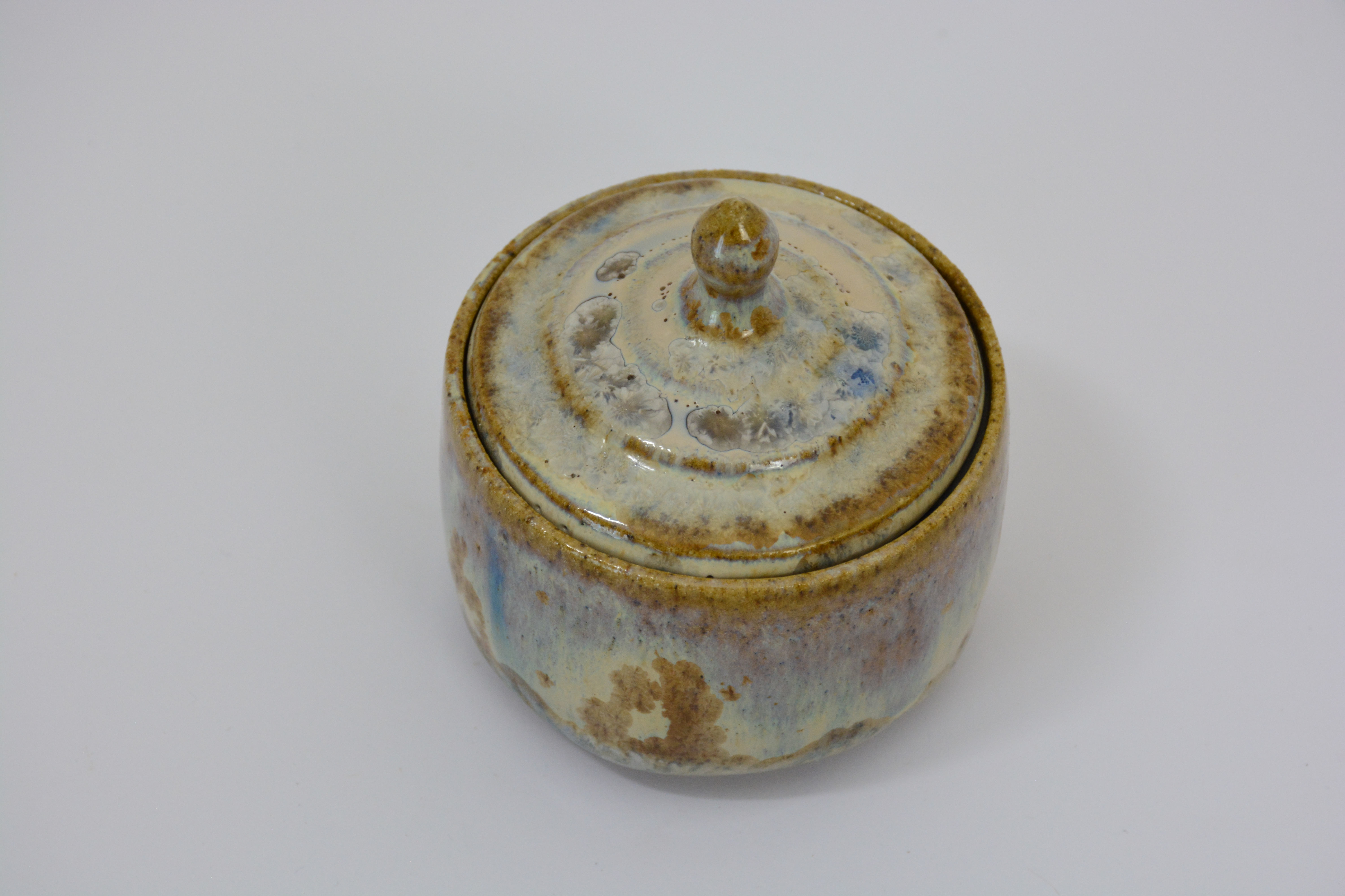 Ceramic Lidded Vessel With Gallery + Lid 