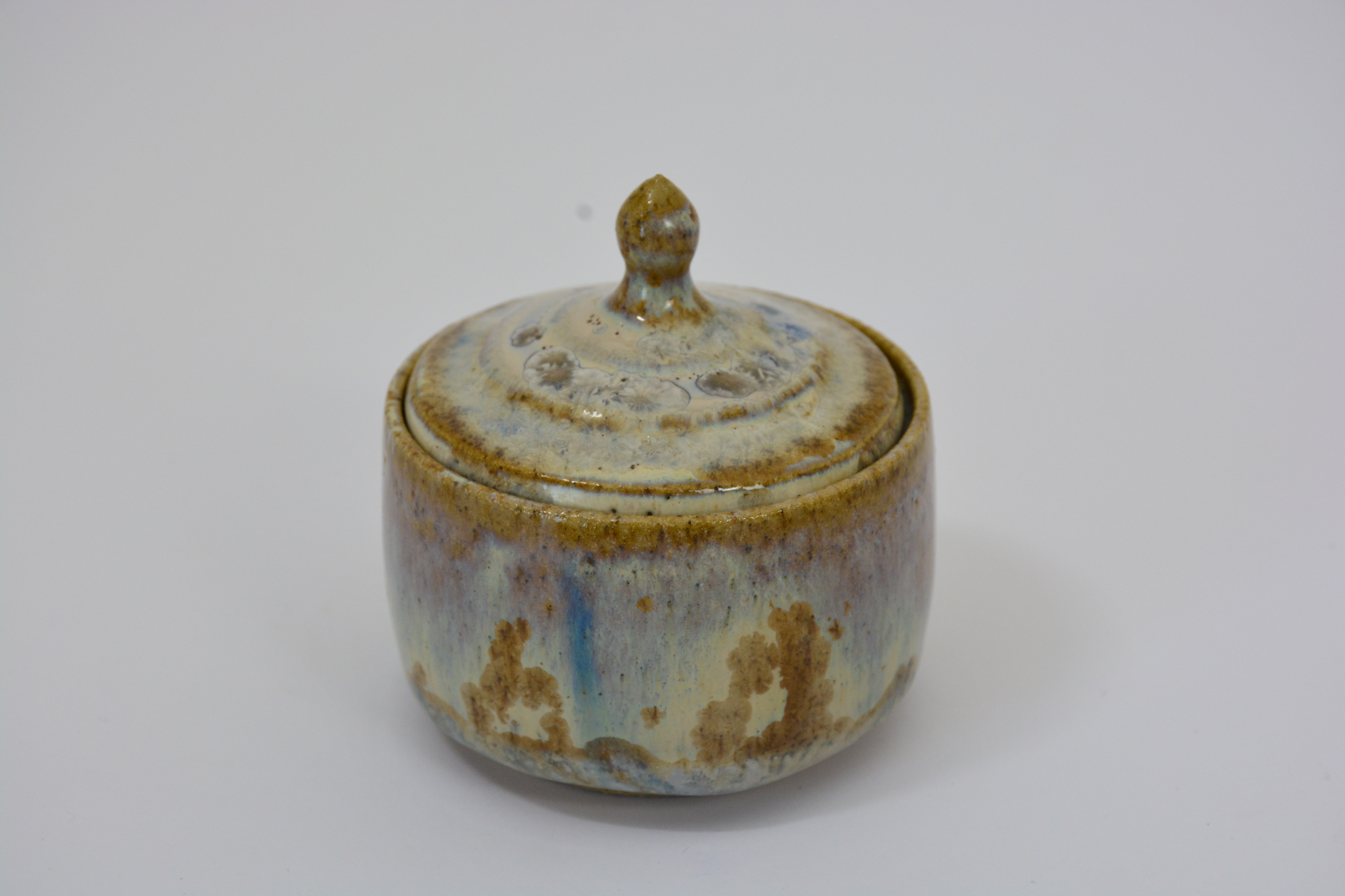 Ceramic Lidded Vessel With Gallery + Lid 