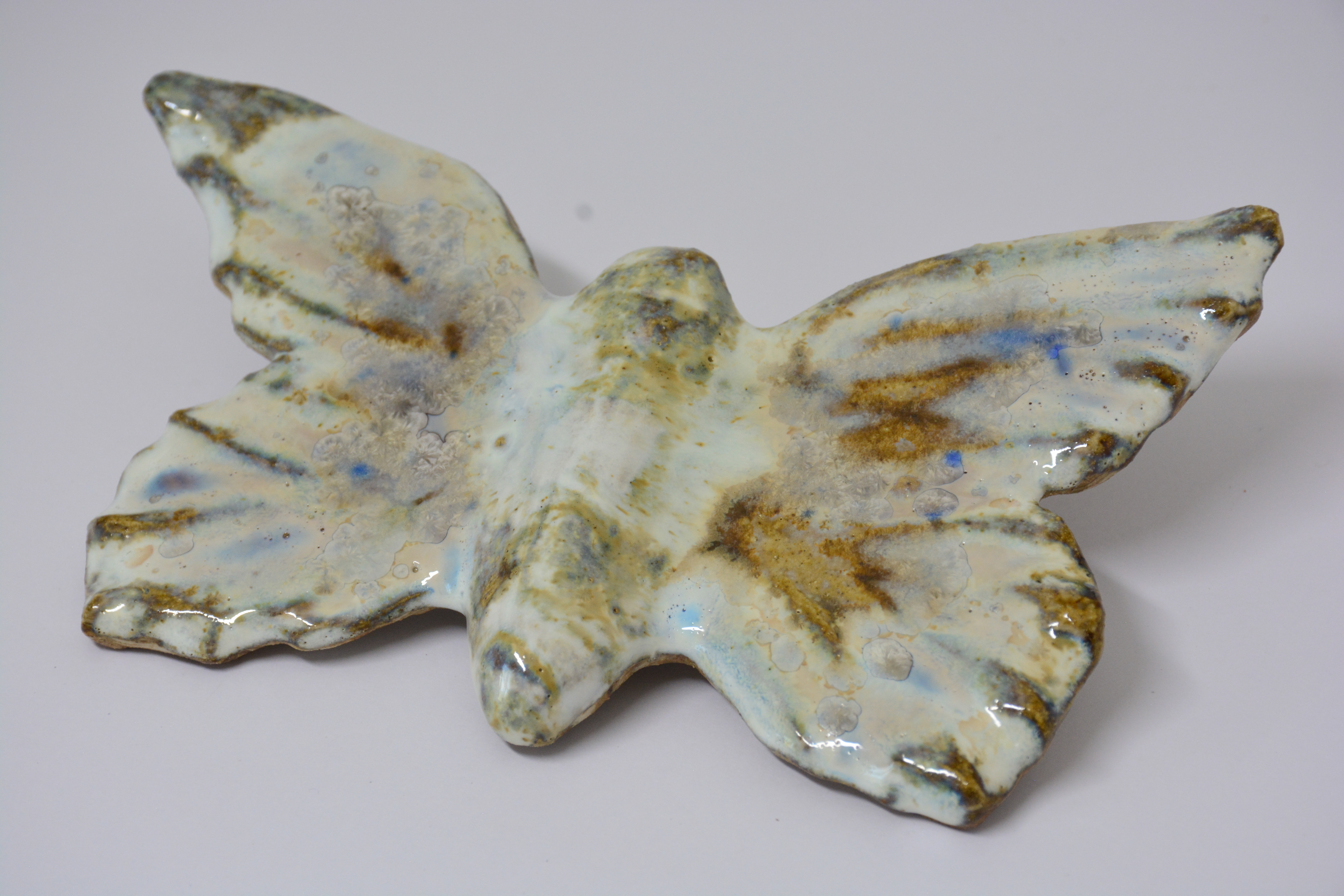 Ceramic Crystalline Butterfly Wall Mount