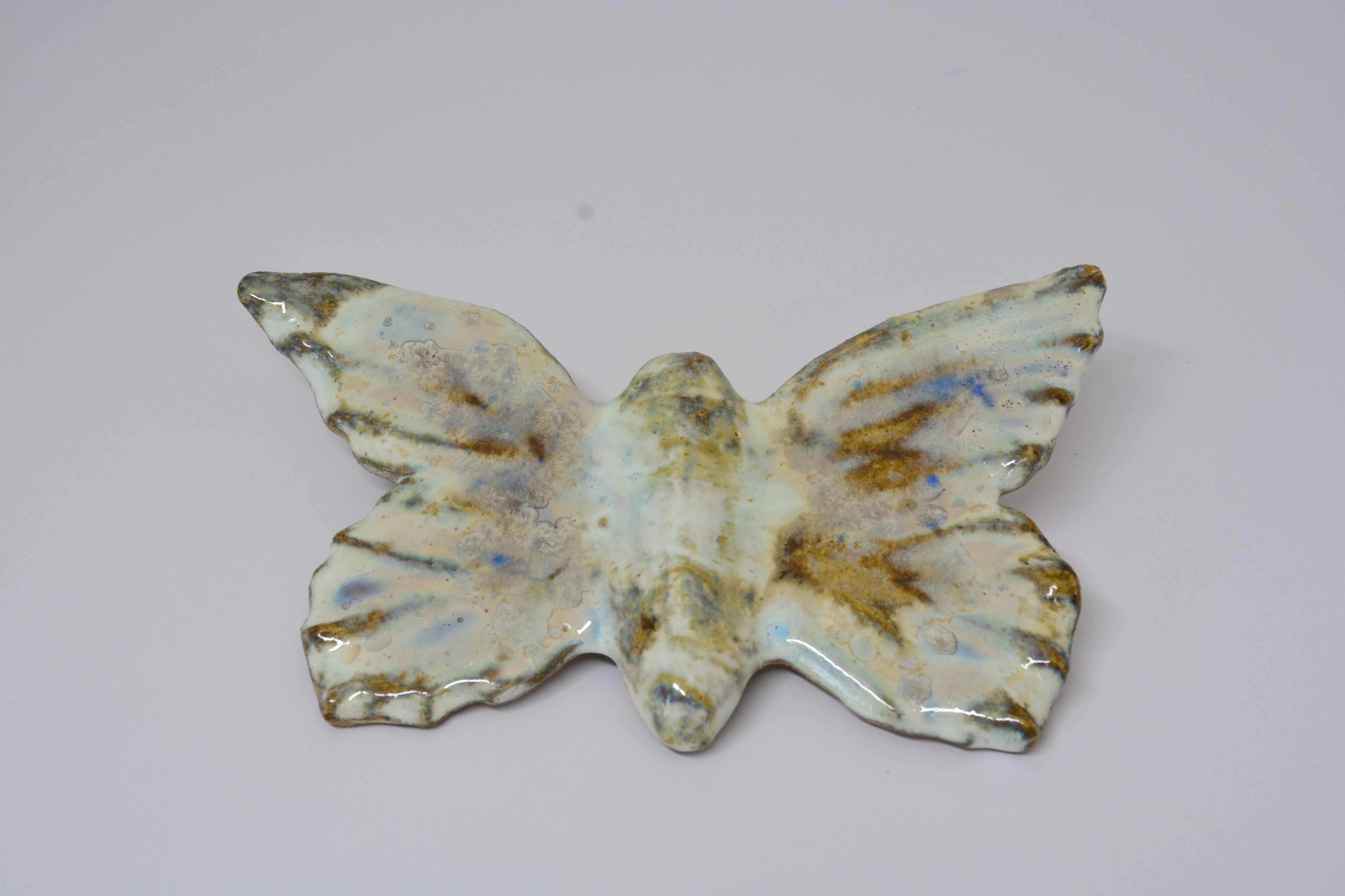 Ceramic Crystalline Butterfly Wall Mount