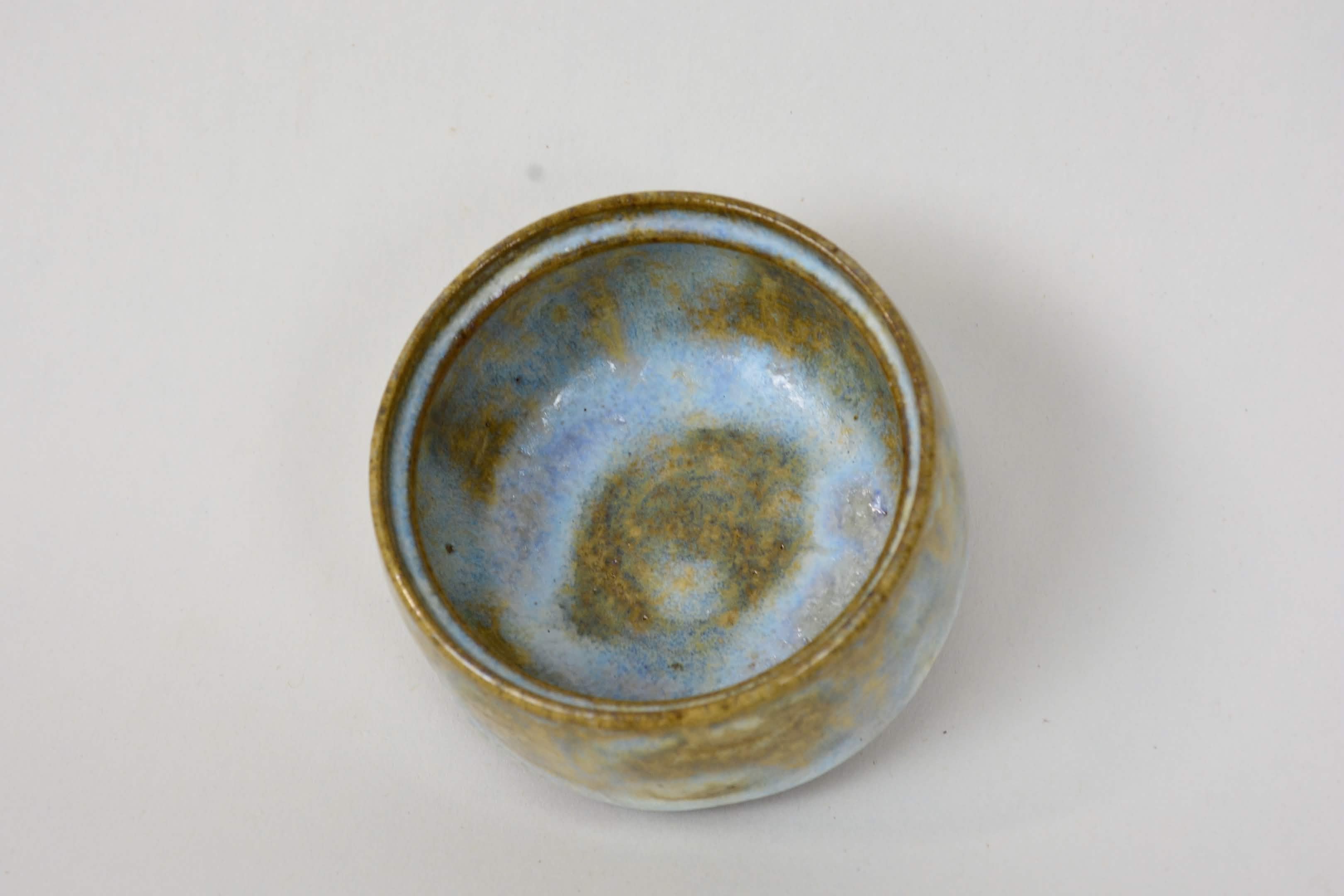 Stoneware Ceramic Lidded Jar in Wood Ash Crystalline Glaze