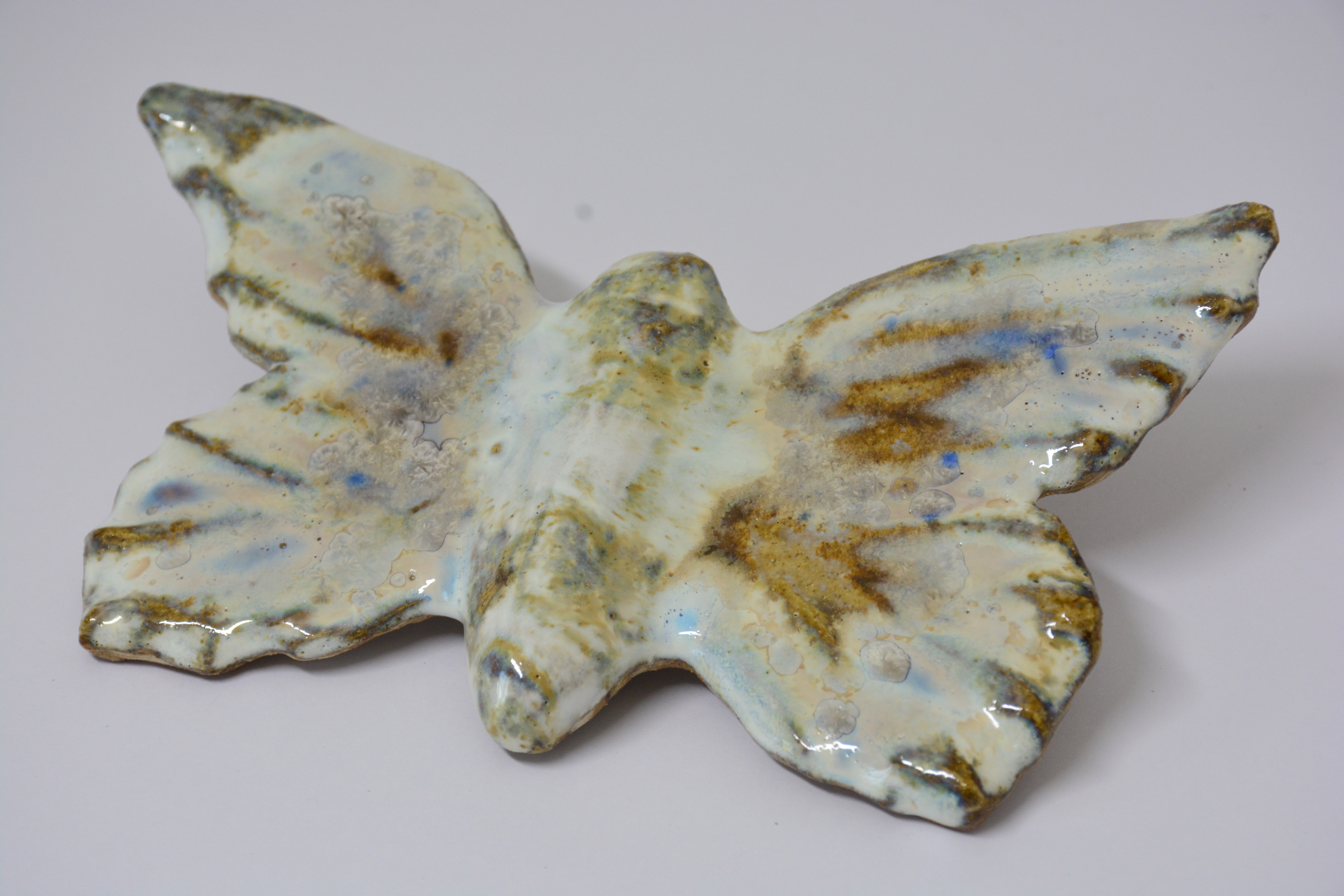Ceramic Crystalline Butterfly Wall Mount