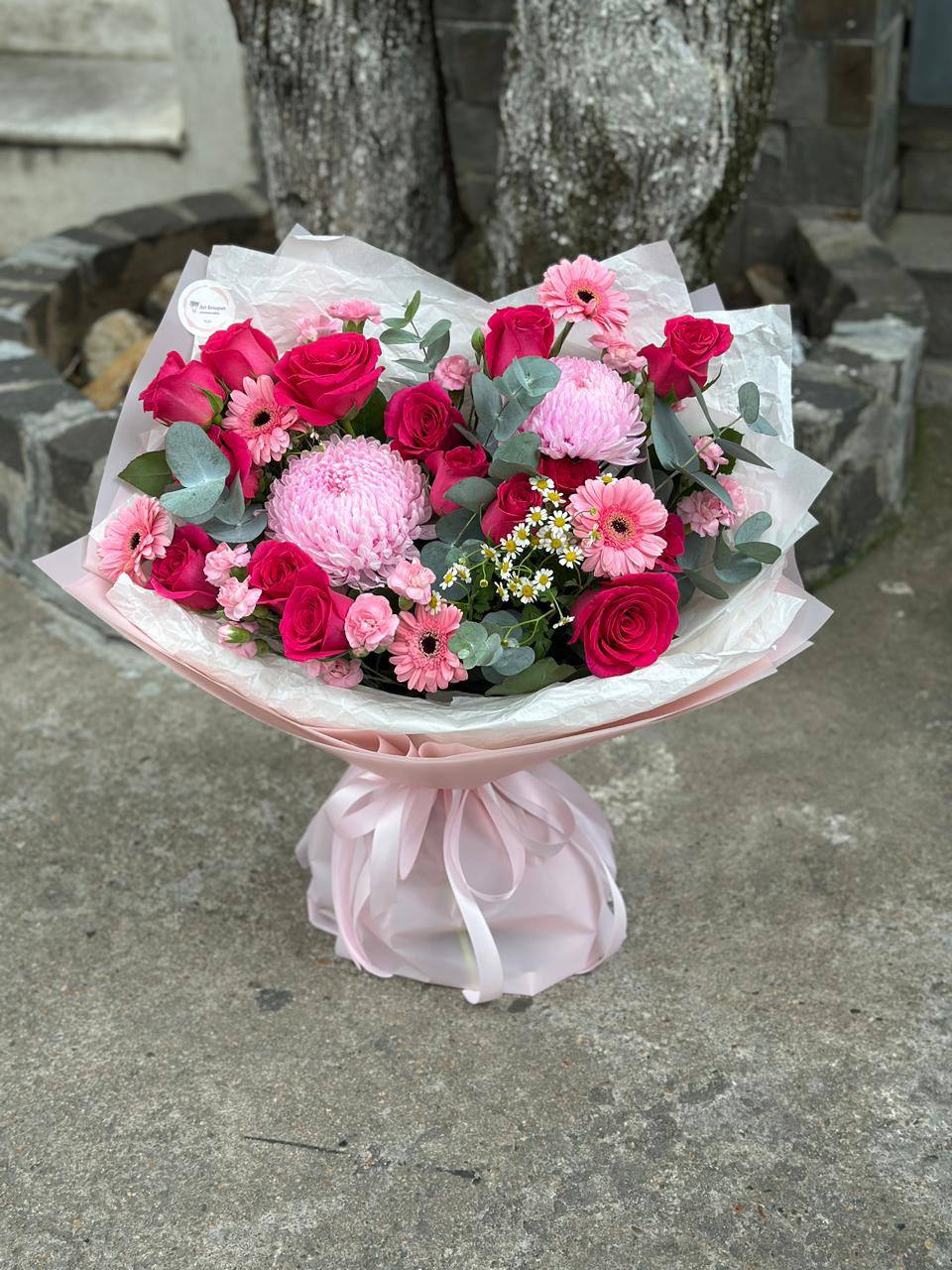 Bright Pink Garden Bouquet