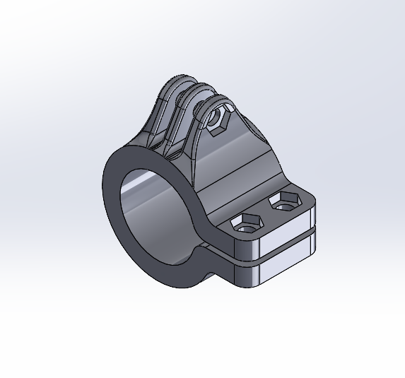 Support Gopro tubulaire (diamètre 30/40mm)