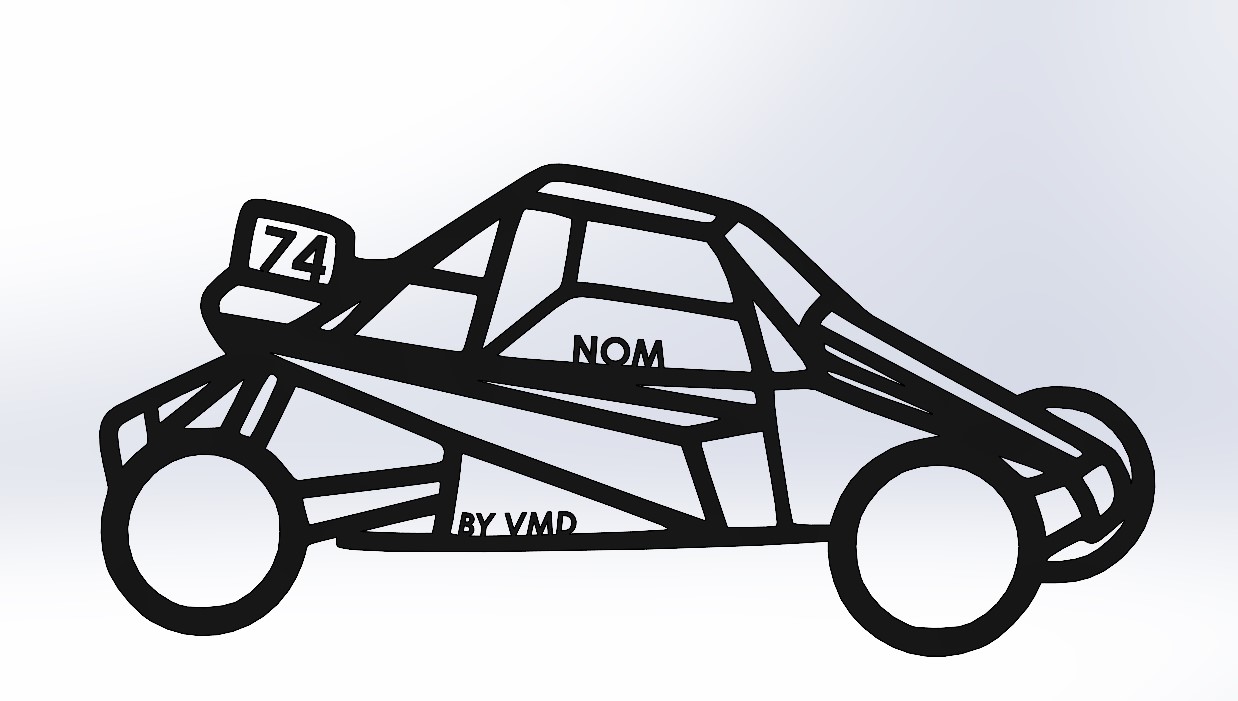 Silhouette buggy personnalisable (vue perspective)