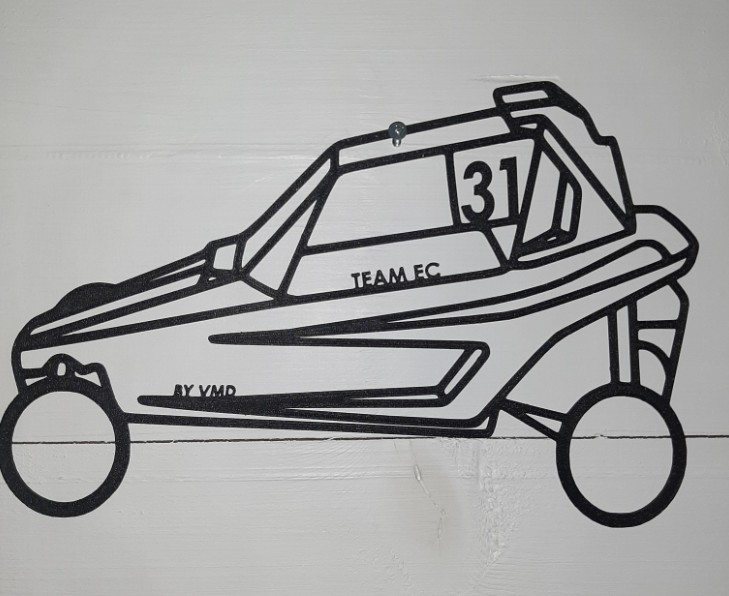 Silhouette kart cross personnalisable (vue perspective)