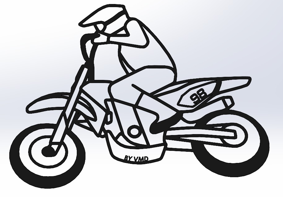 Silhouette supermotard personnalisable