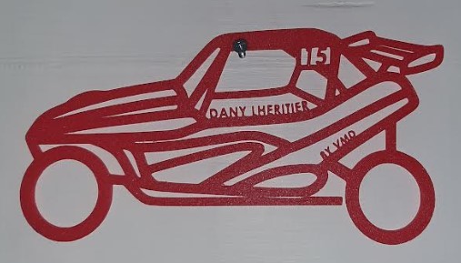 Silhouette kart cross personnalisable (vue perspective)