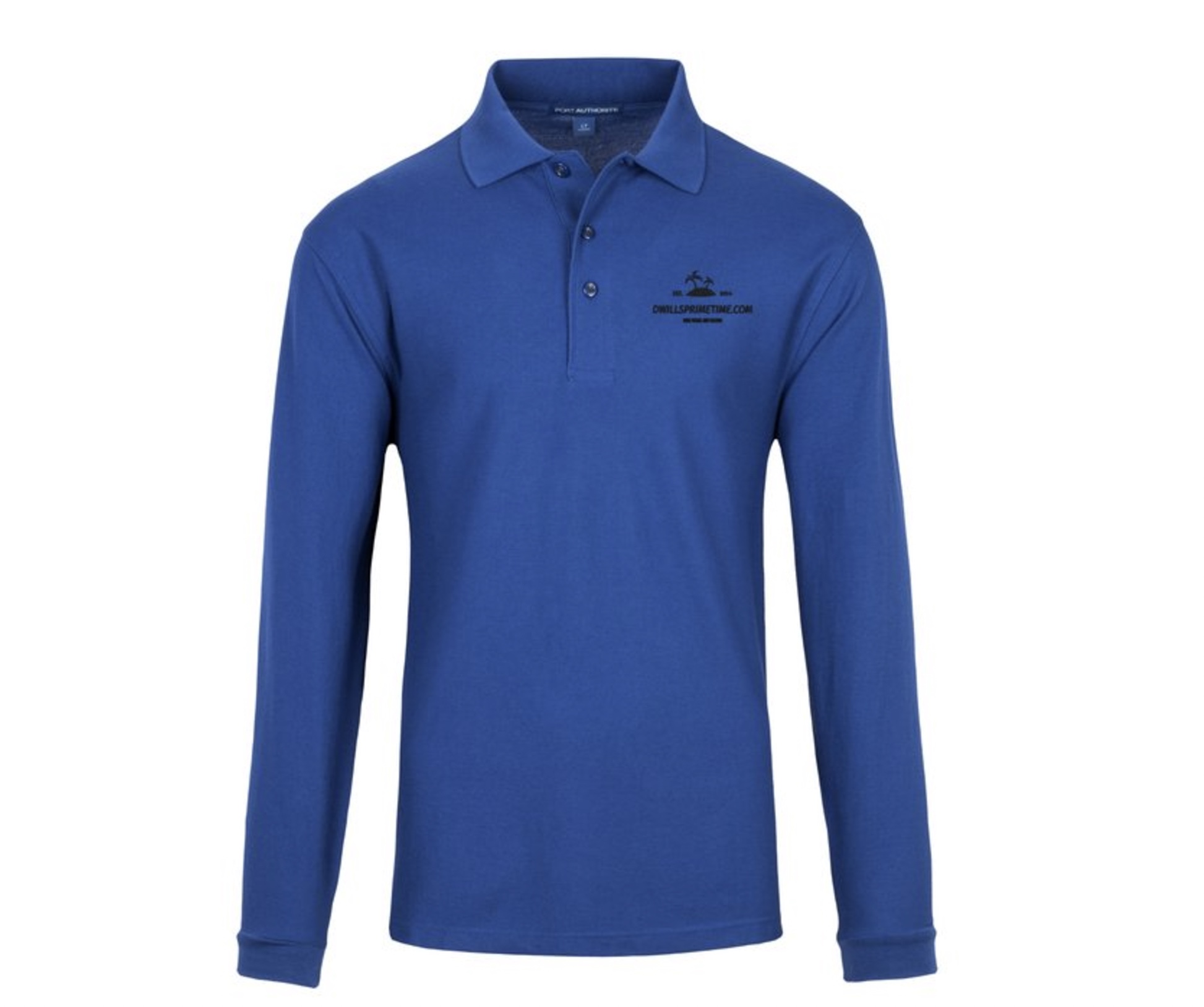 Blue Long Sleeve Polo Shirt