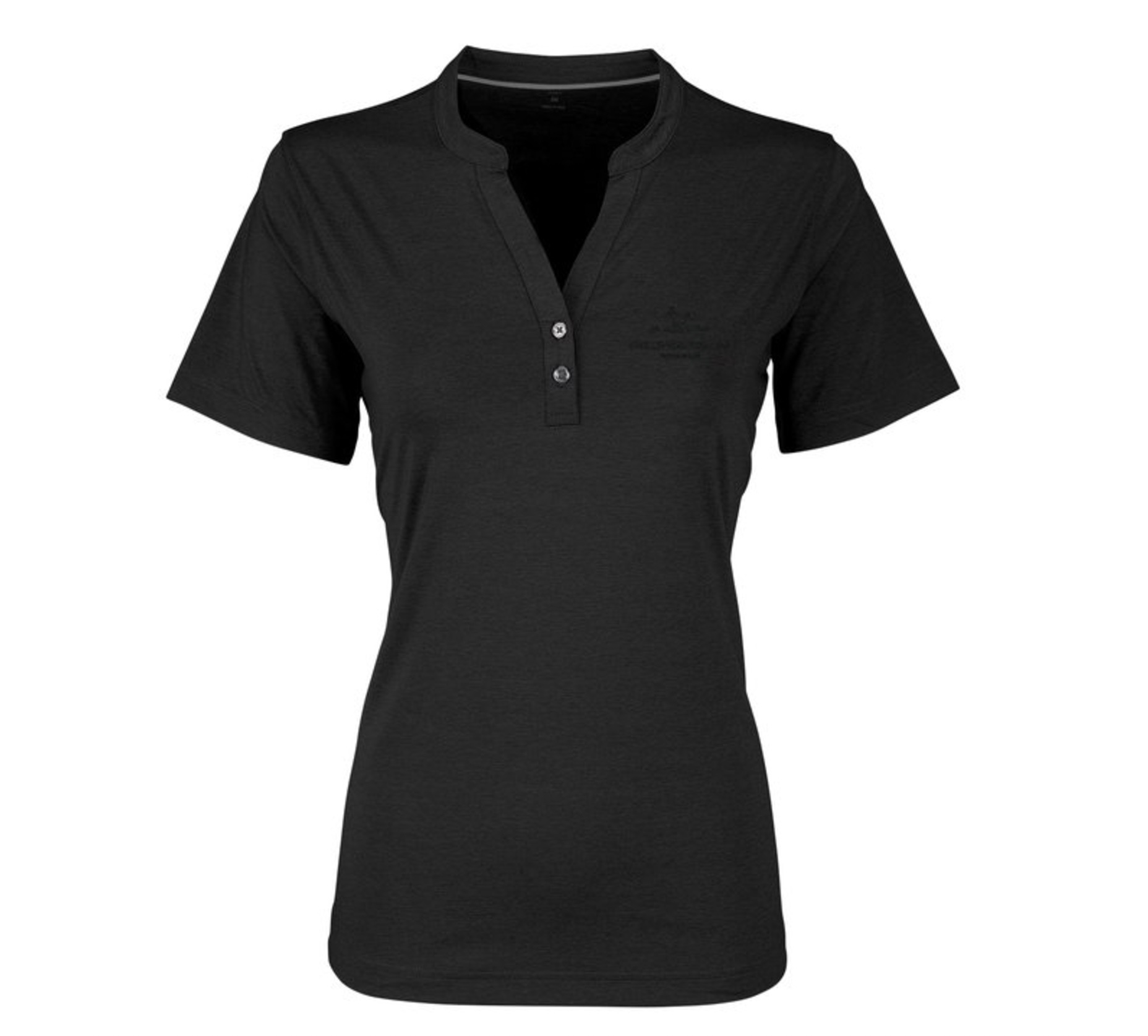 Womens Black Henley T-Shirt
