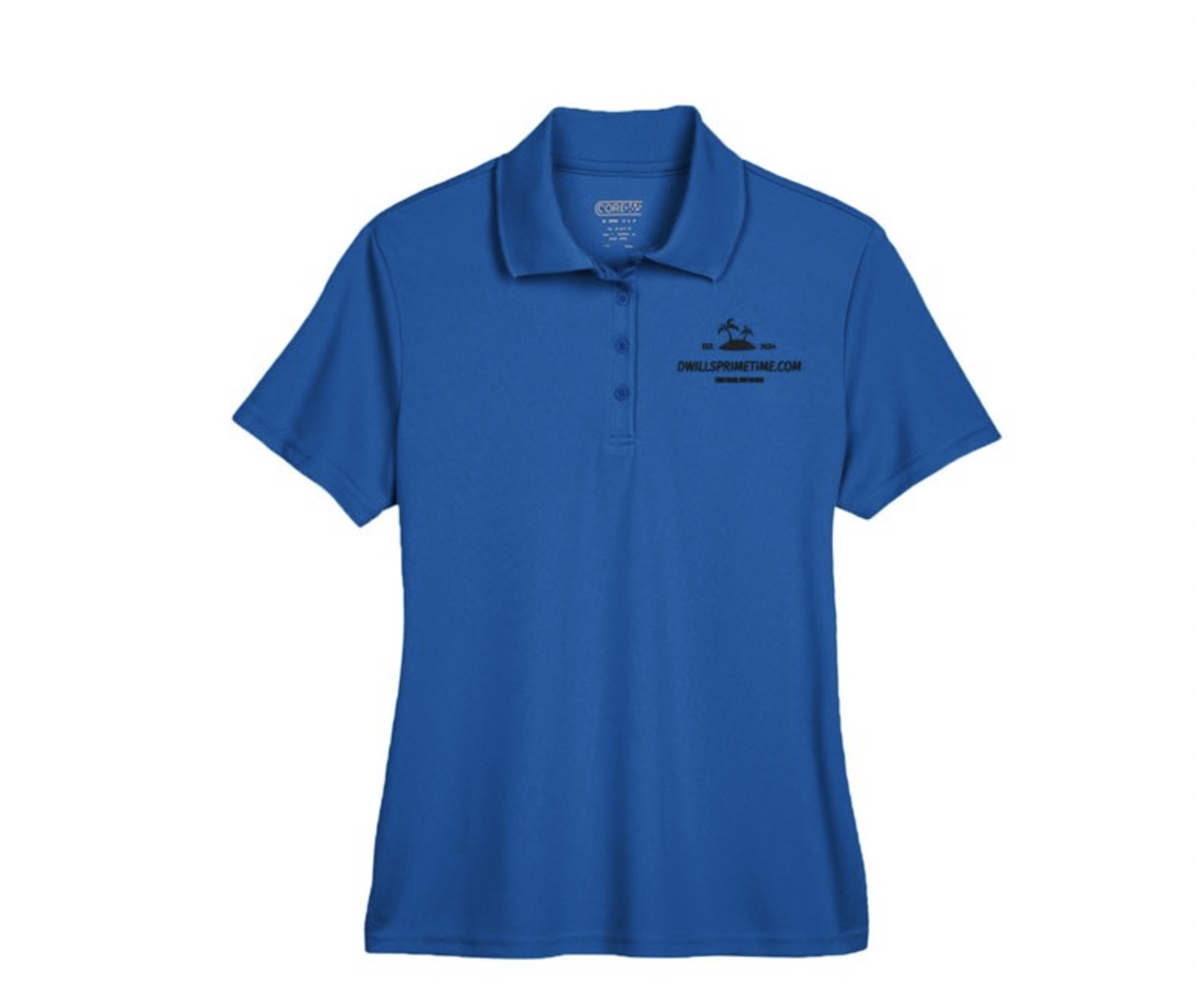 Womens Blue Polo Shirt