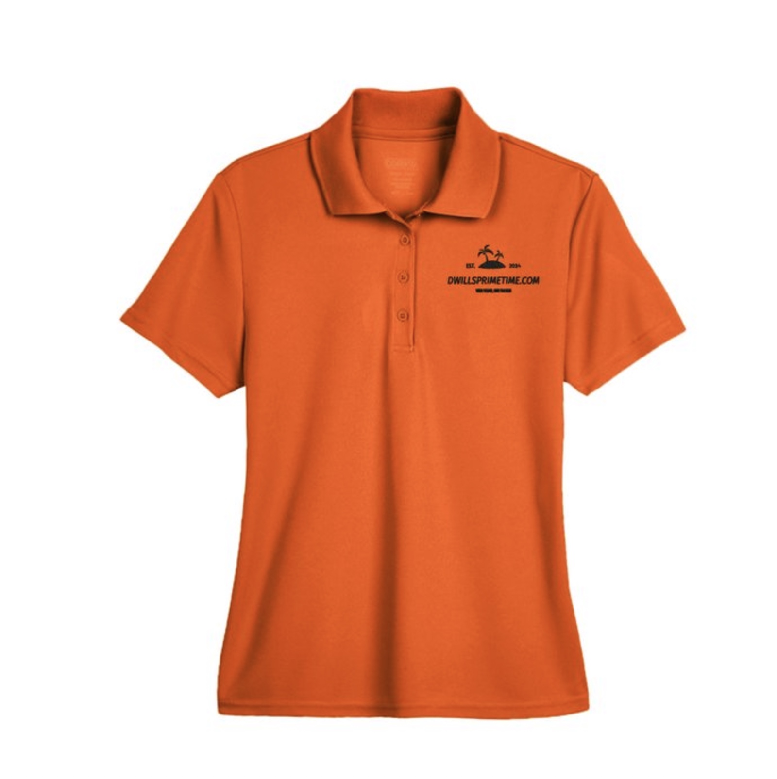 Womens Orange Polo Shirt
