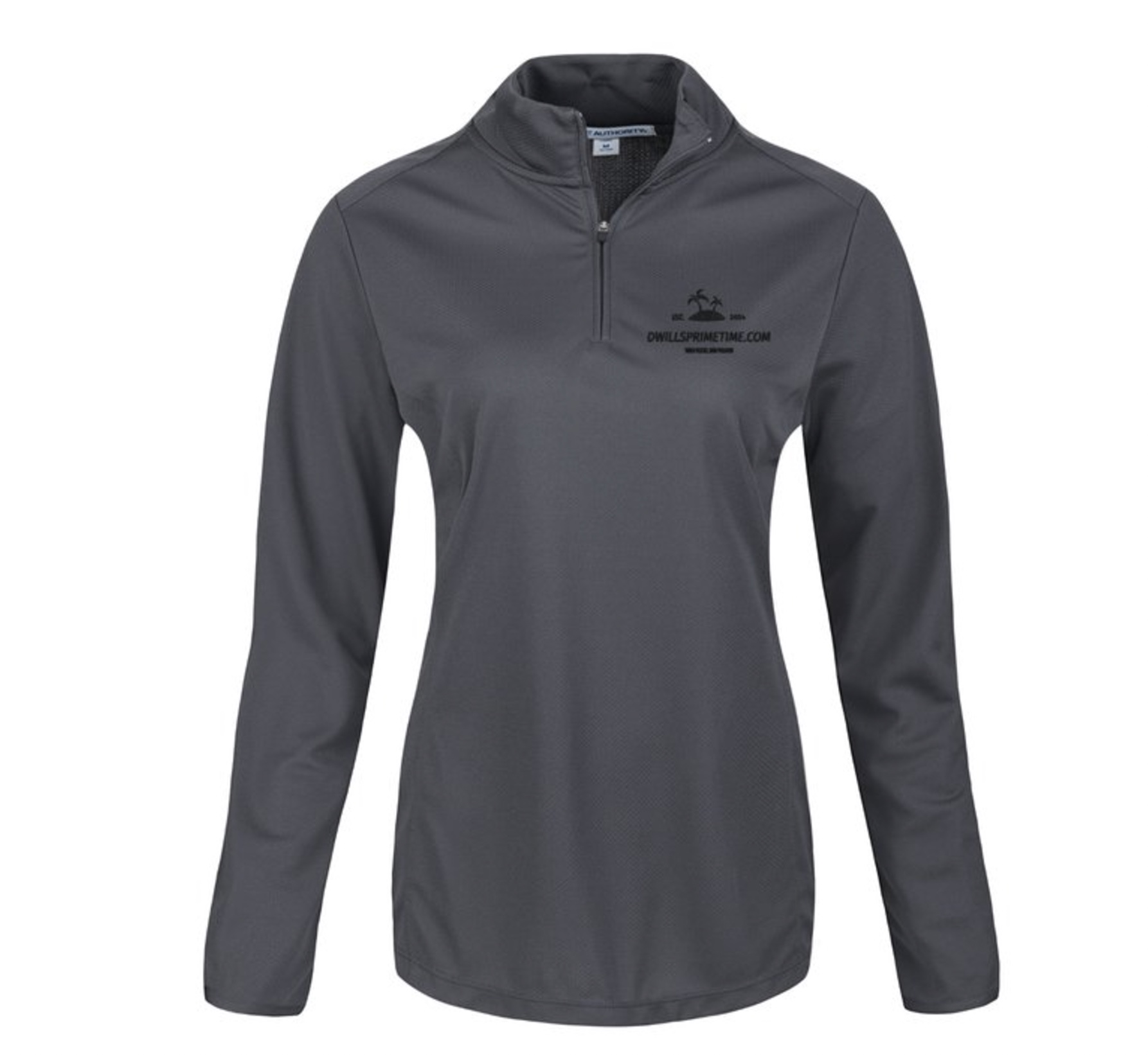 Gray Women's Quarter-Zip Pullover