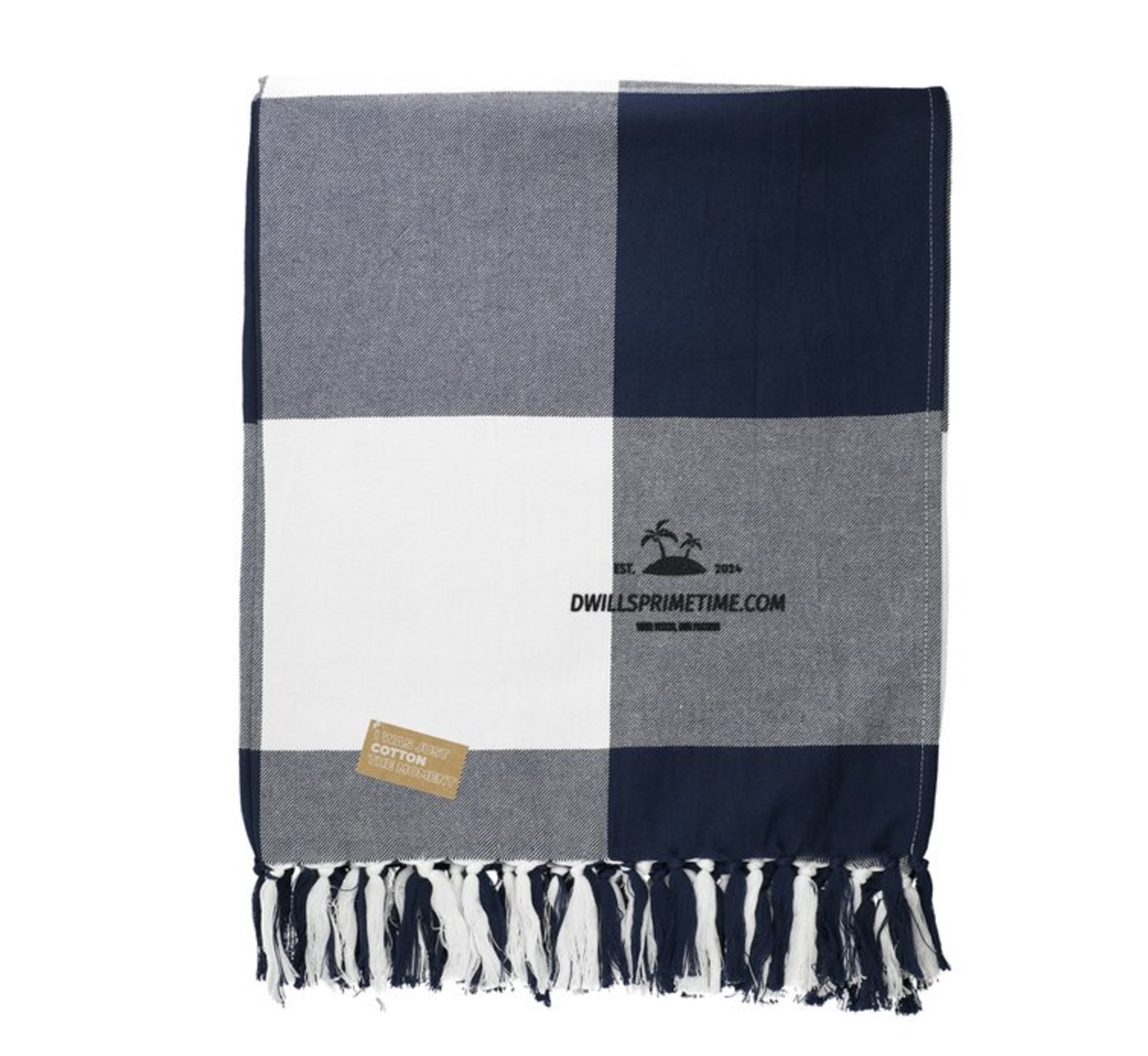 Cotton Checked Throw Blanket