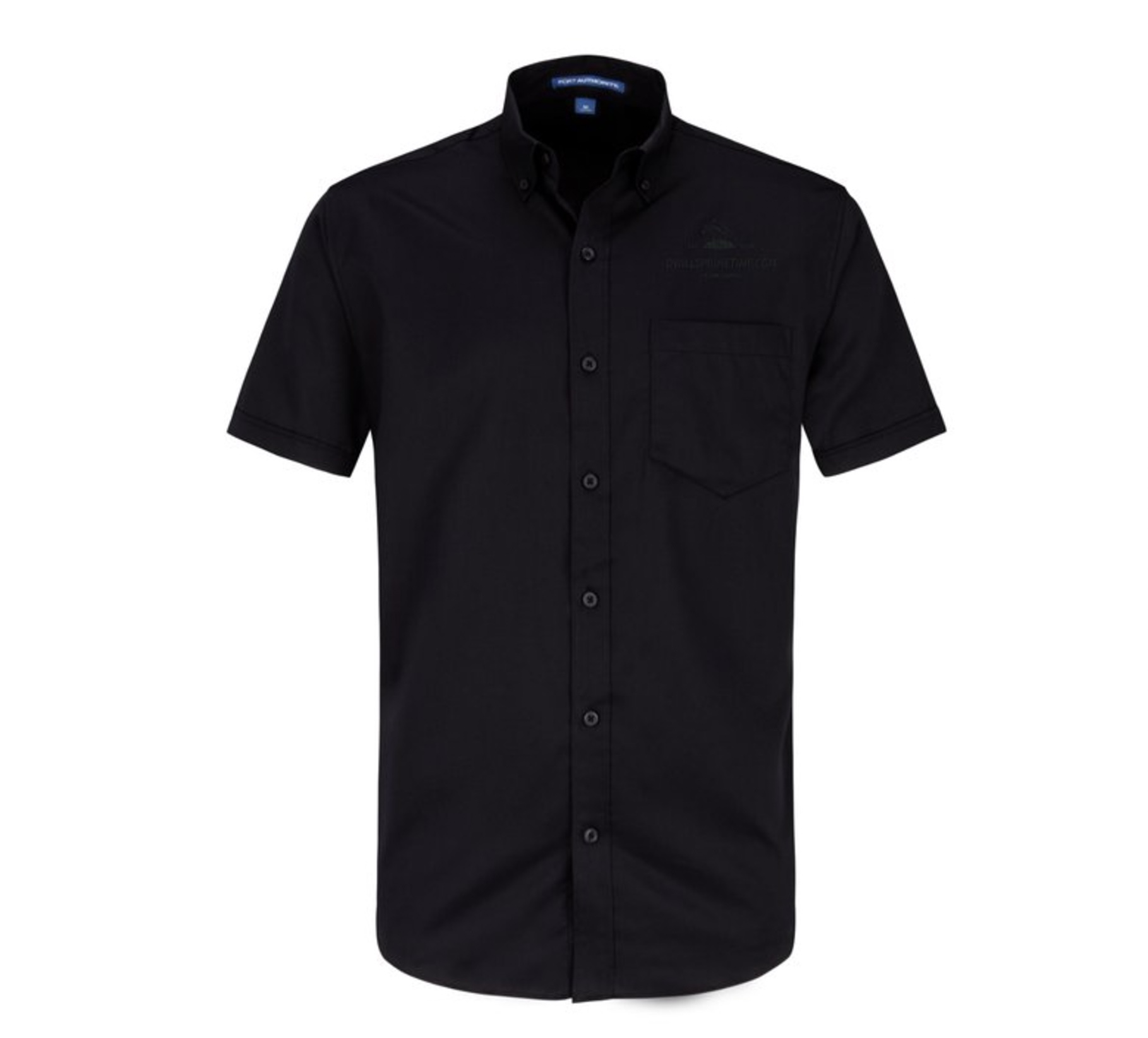 Men's Black Short Sleeve Dress Shirt