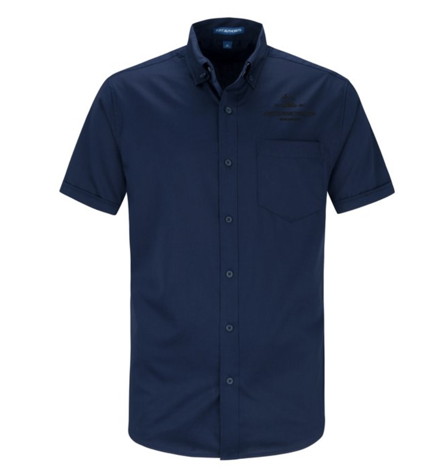 Men's Navy Short Sleeve Dress Shirt