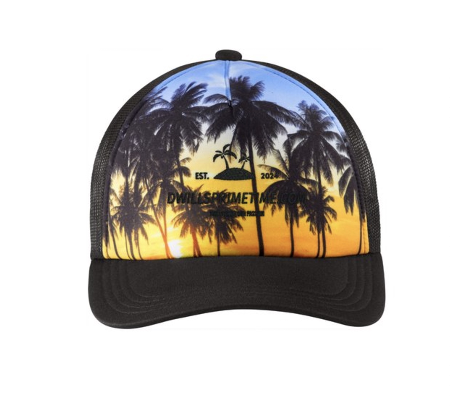 Palm Tree Sunset Trucker Hat