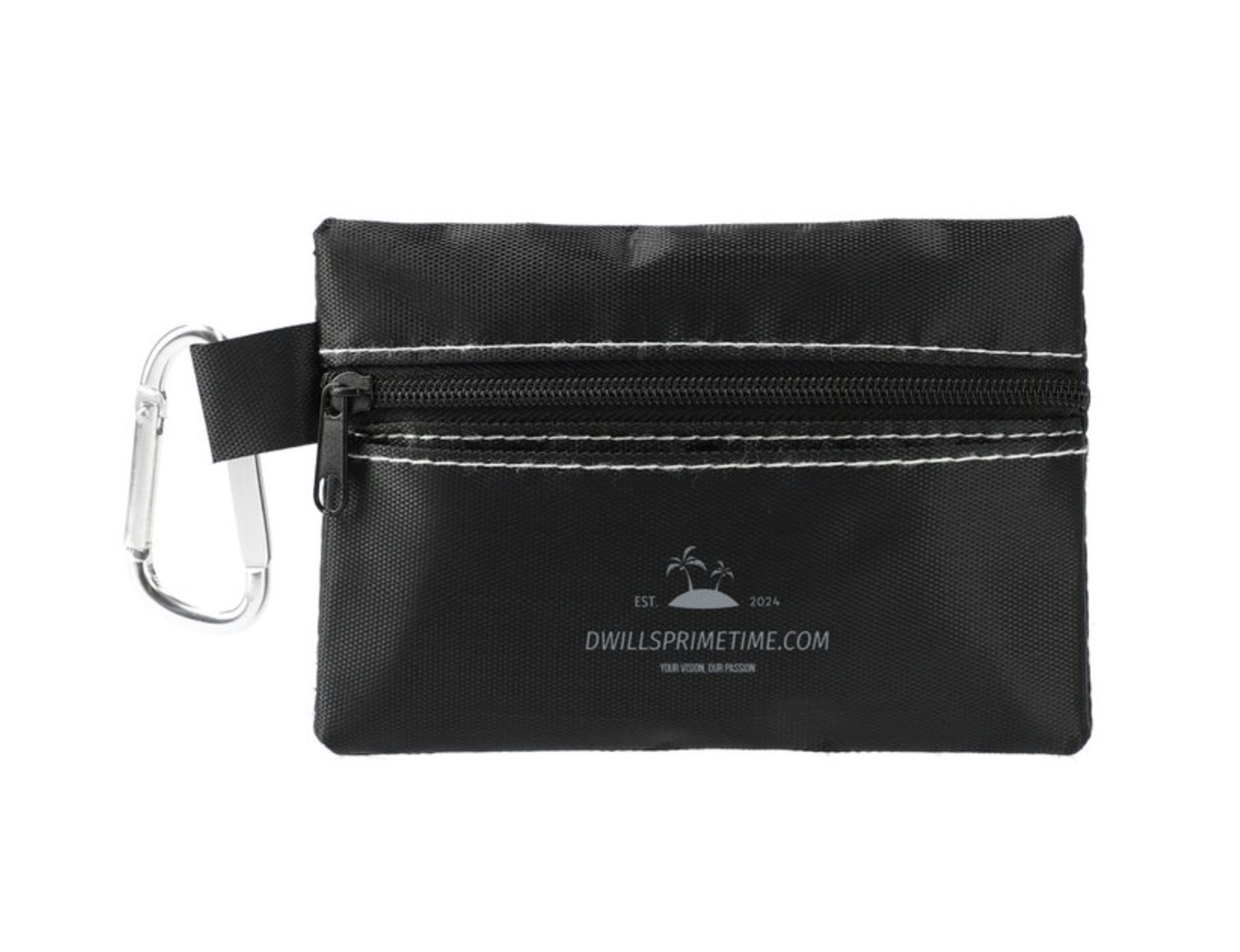 Compact Zipper Pouch with Carabiner