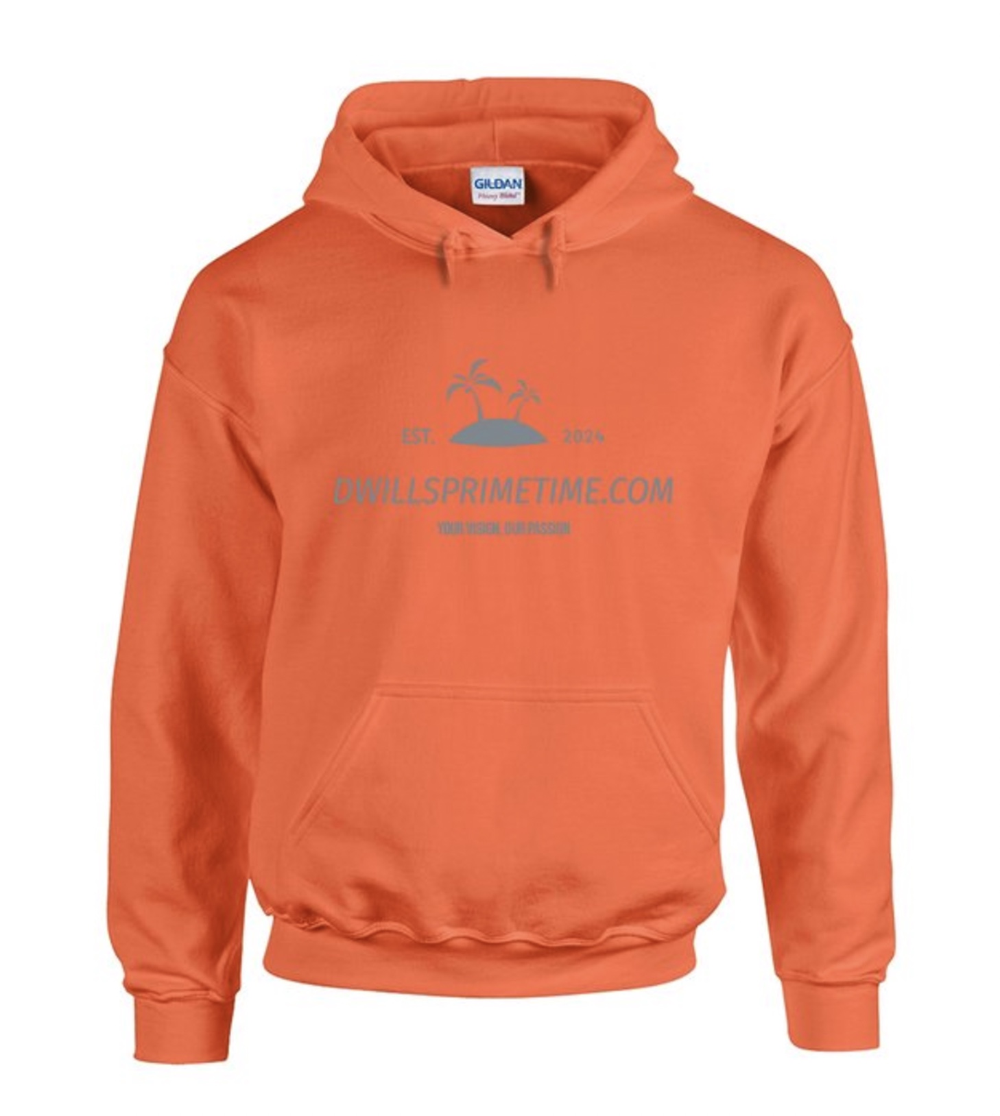 Orange Hooded Sweatshirt