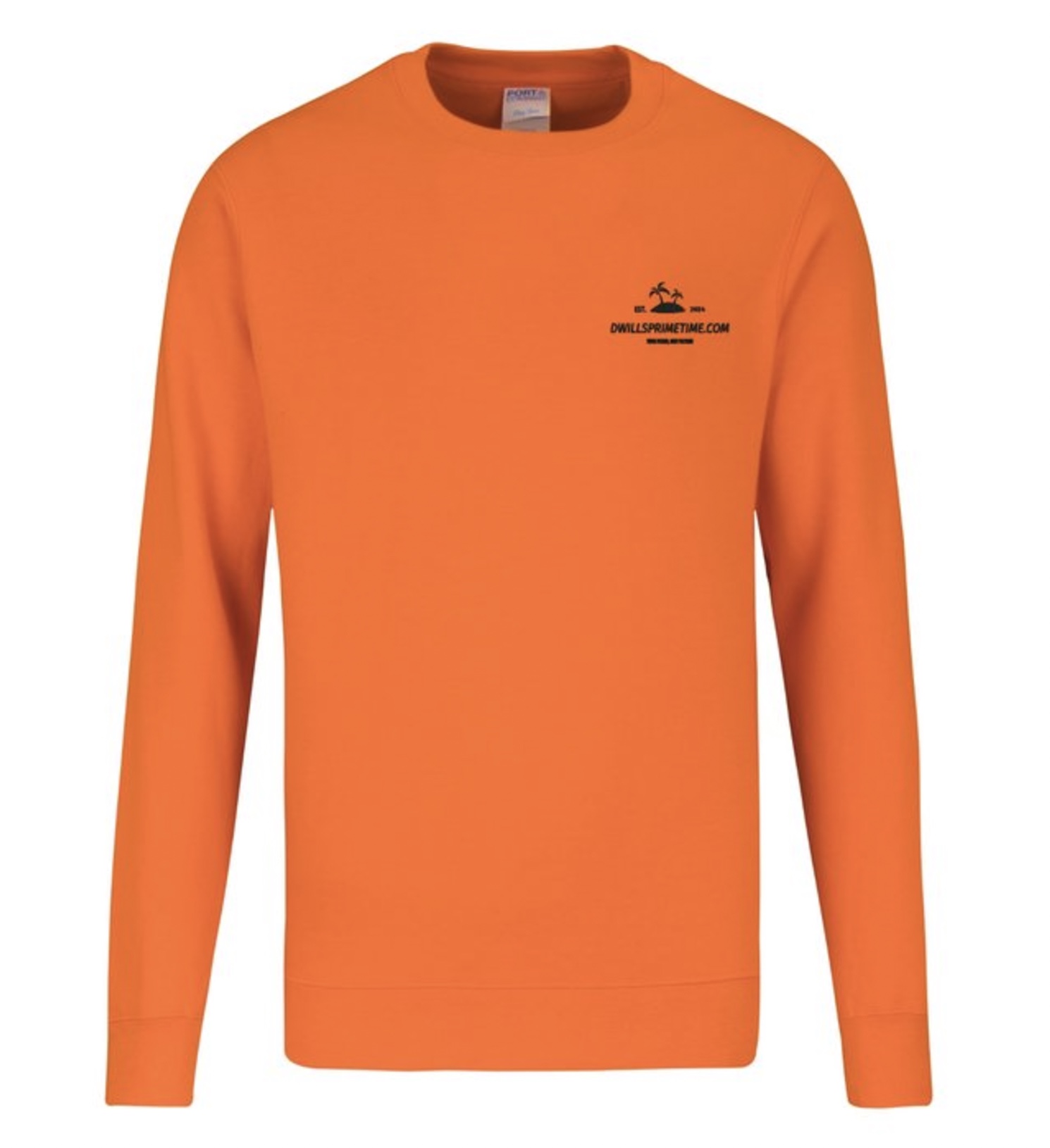 Orange Crew Neck Sweatshirt