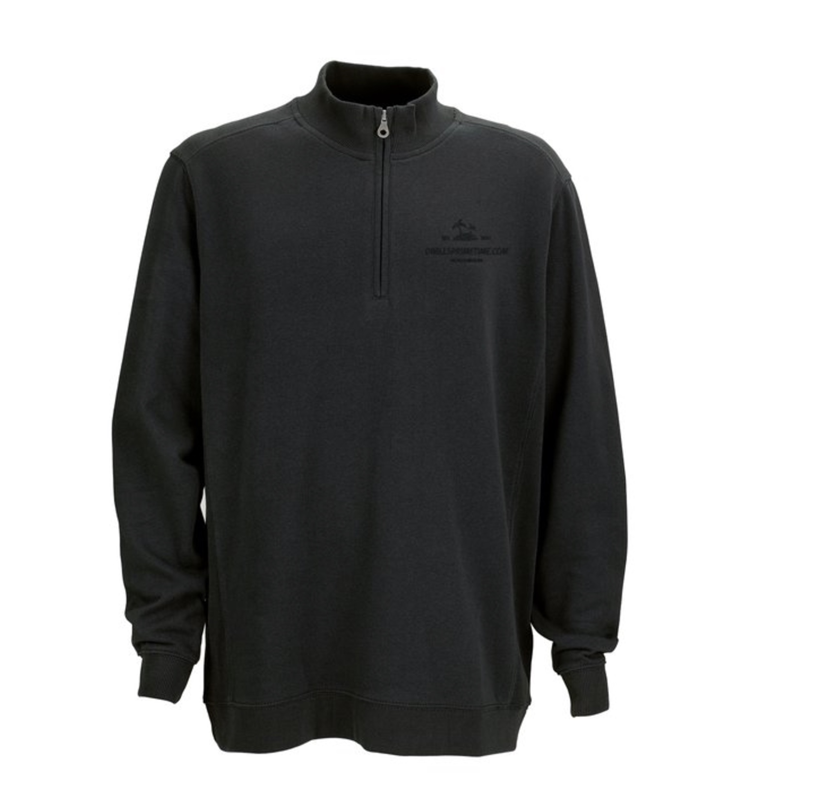 Black Quarter-Zip Sweatshirt