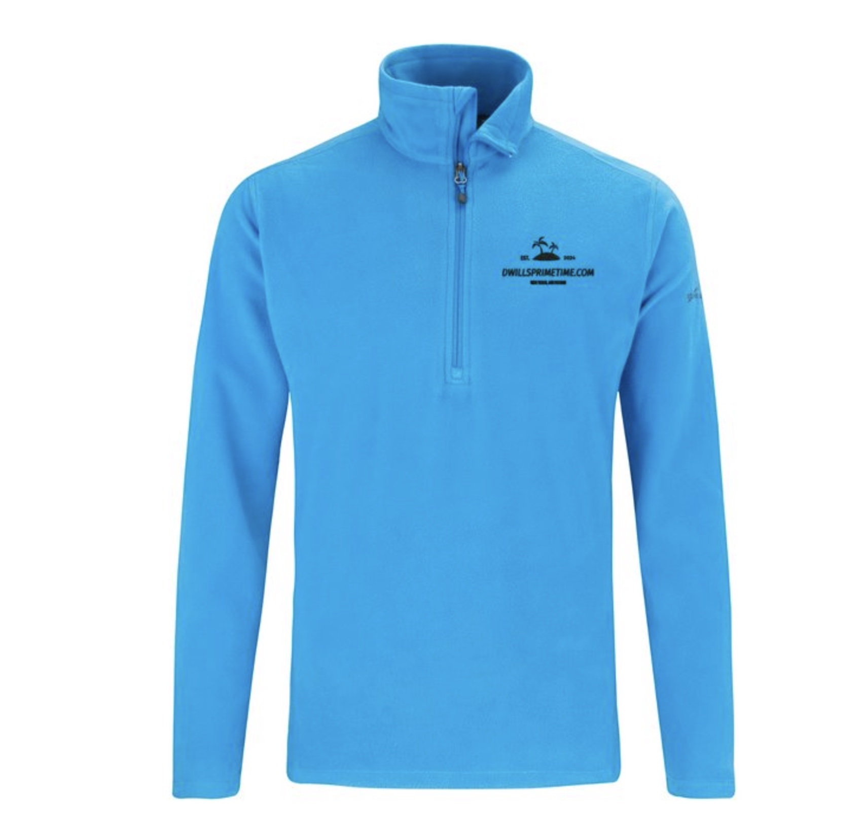 Blue Quarter-Zip Fleece Pullover