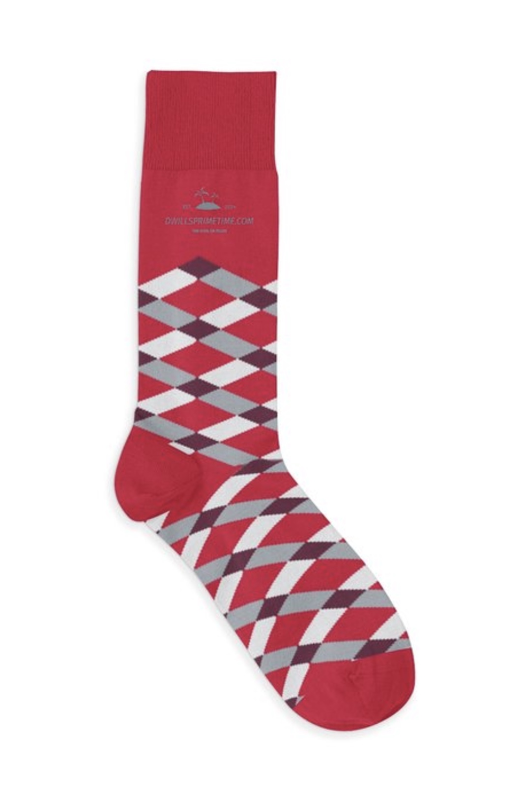 Red Argyle Socks