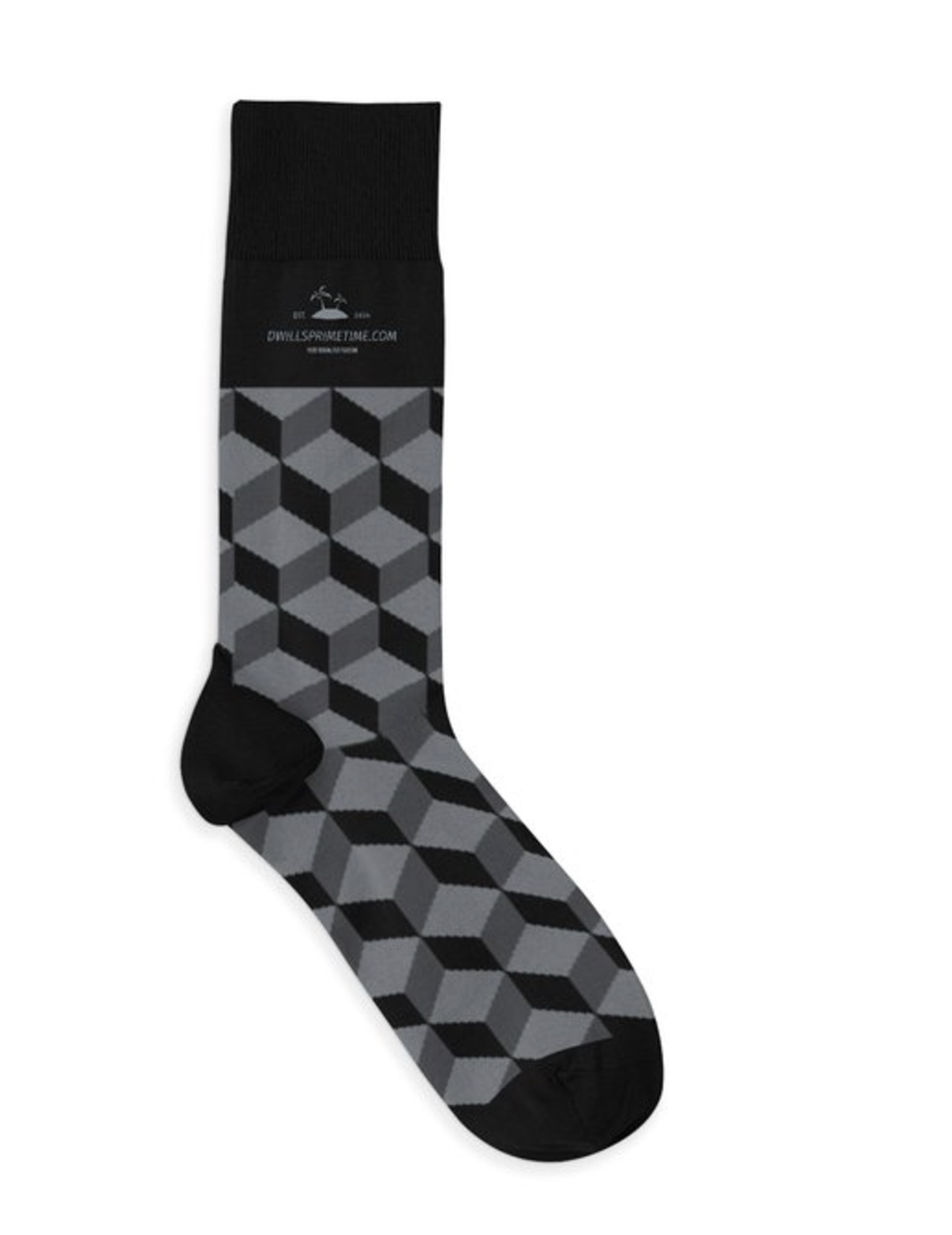 Black Patterned Socks