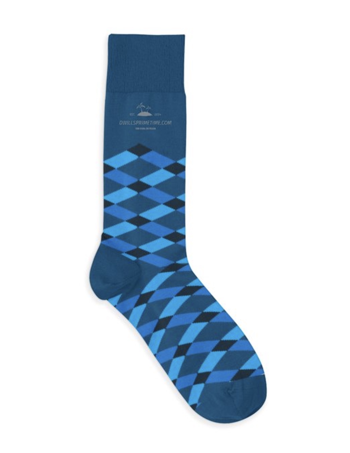 Blue Argyle Socks