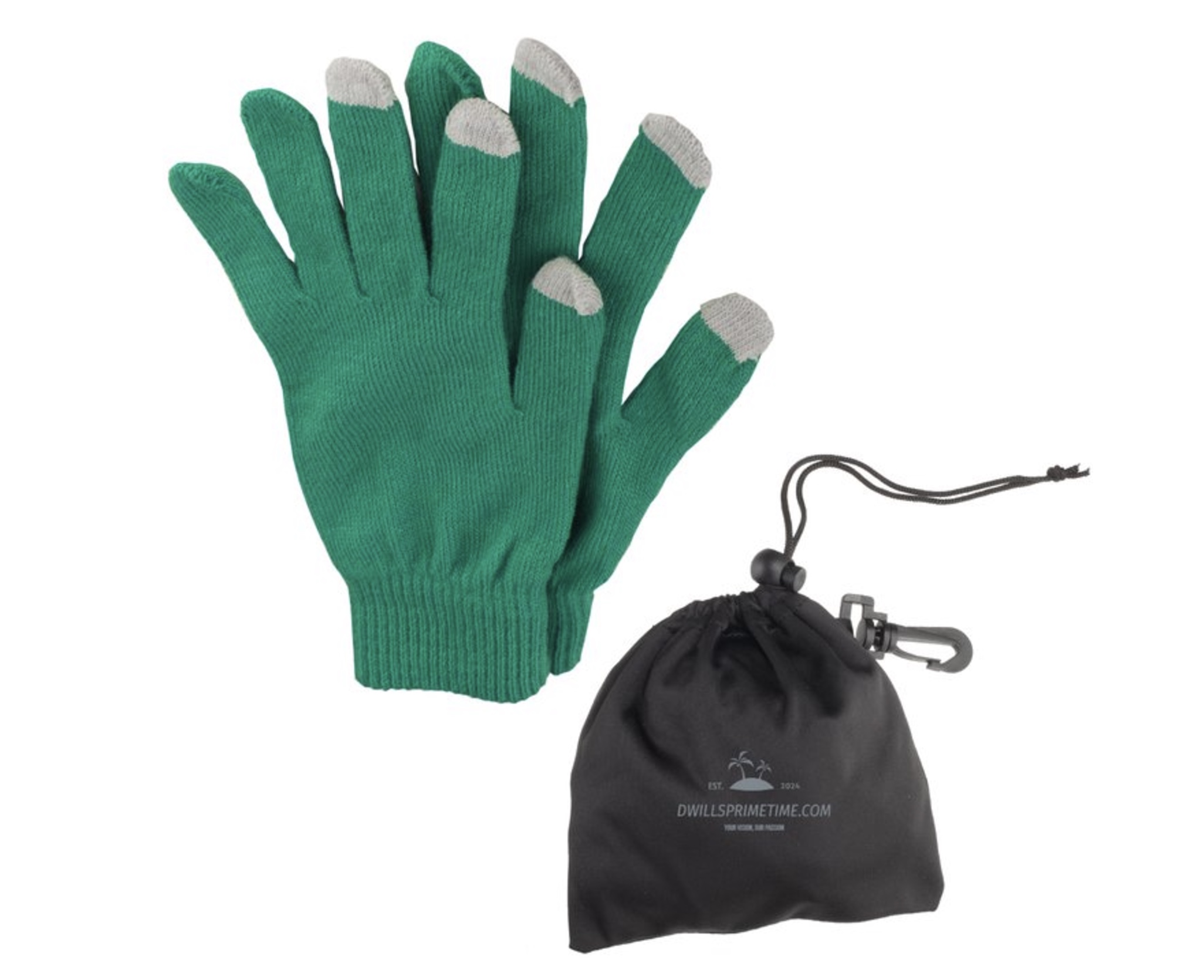 Green Touchscreen Gloves