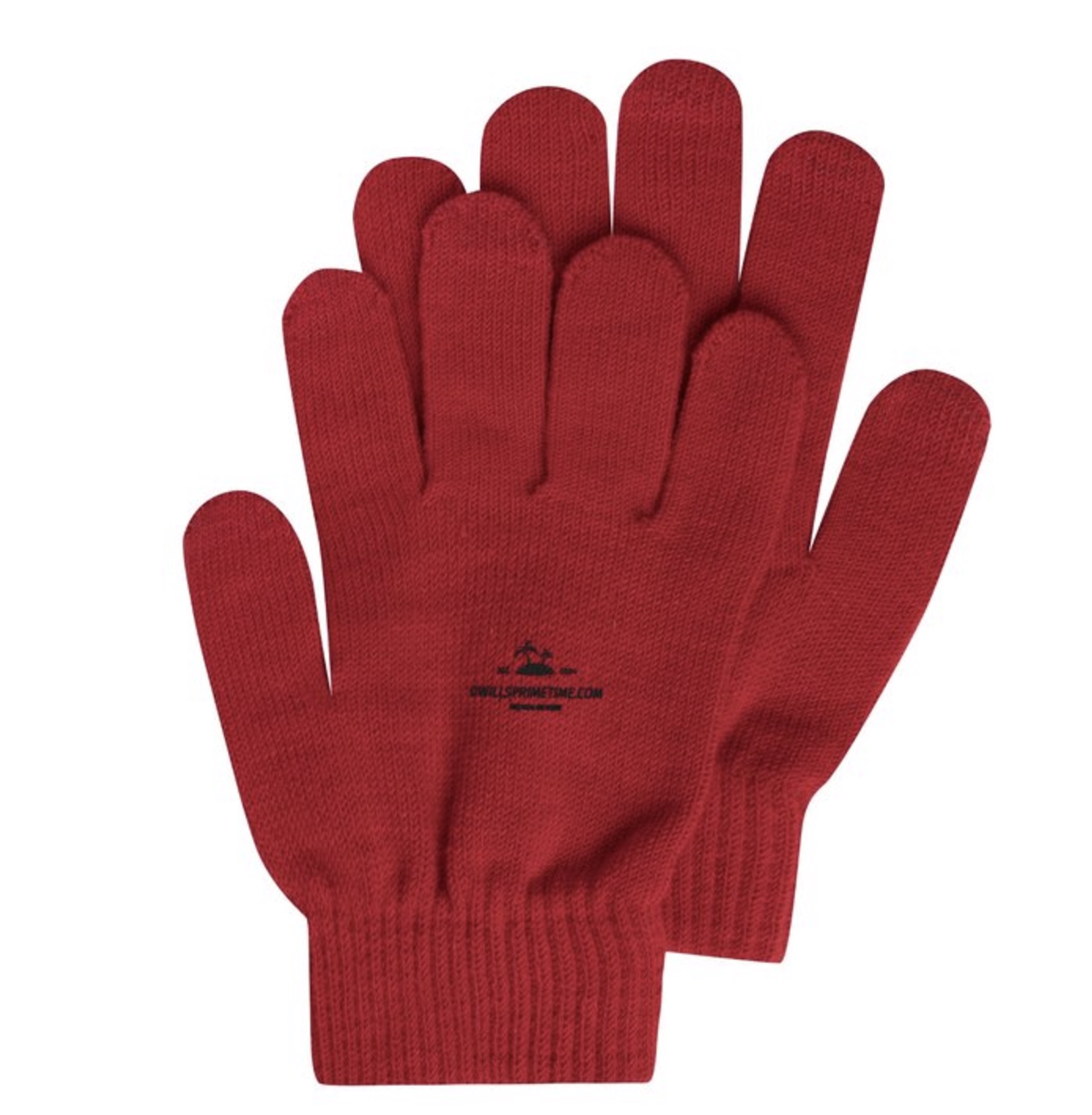 Red Knit Gloves