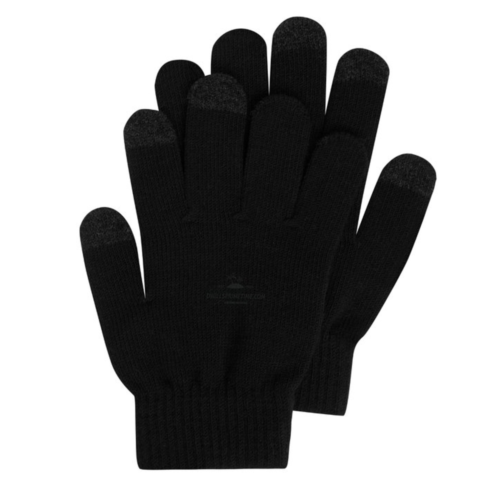 Black Knitted Gloves