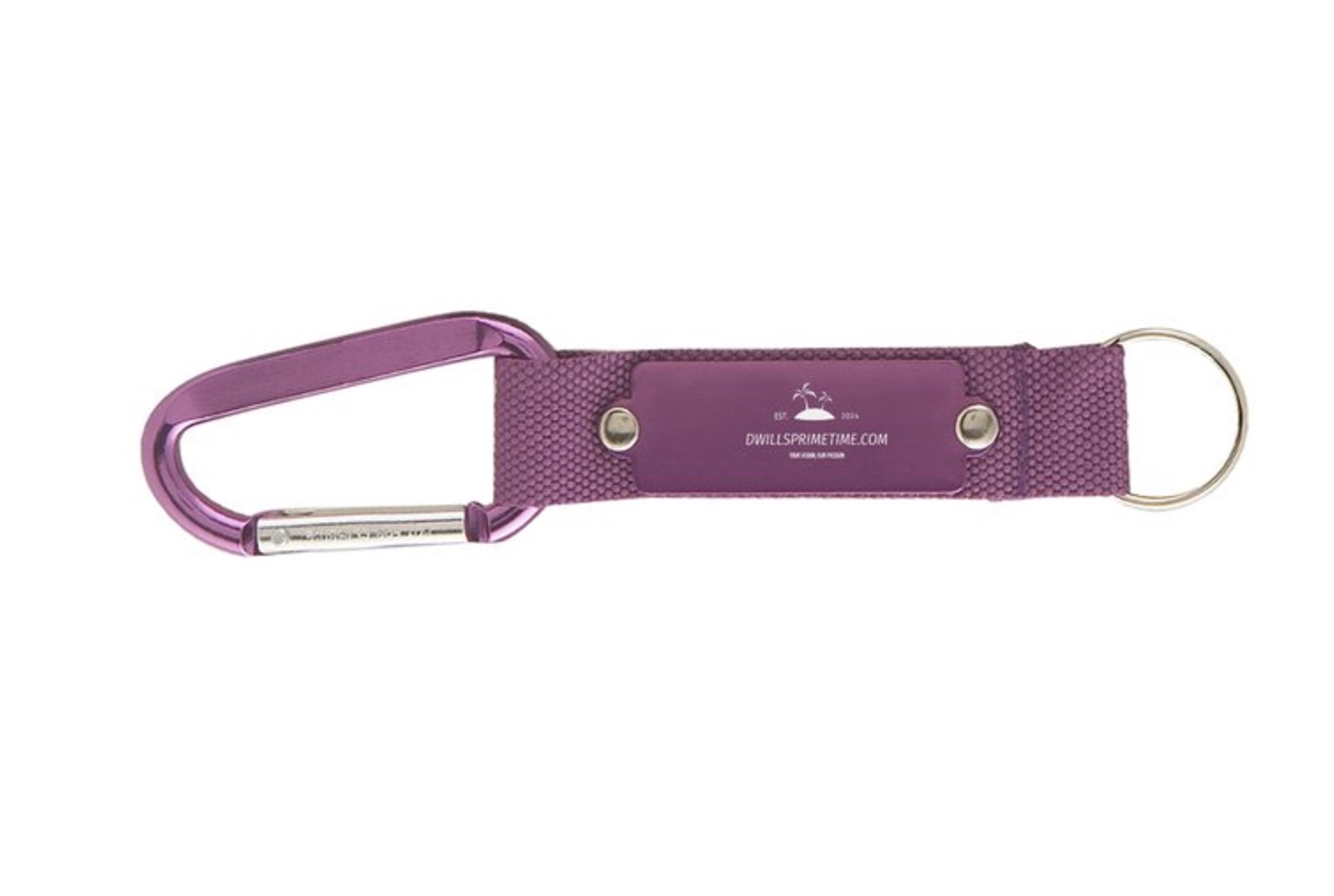 Purple Engraved Carabiner Keychain