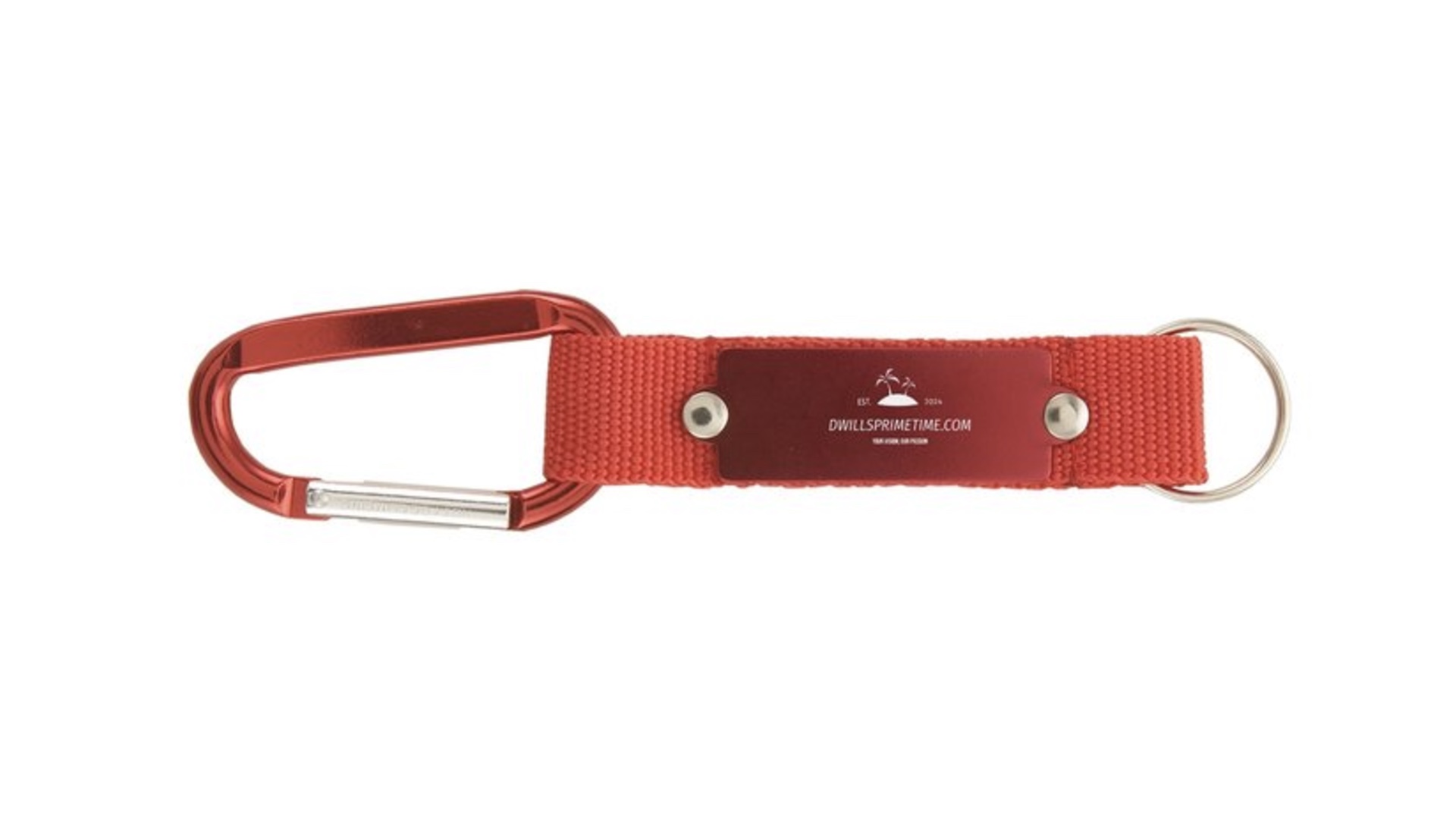 Red Engraved Carabiner Keychain