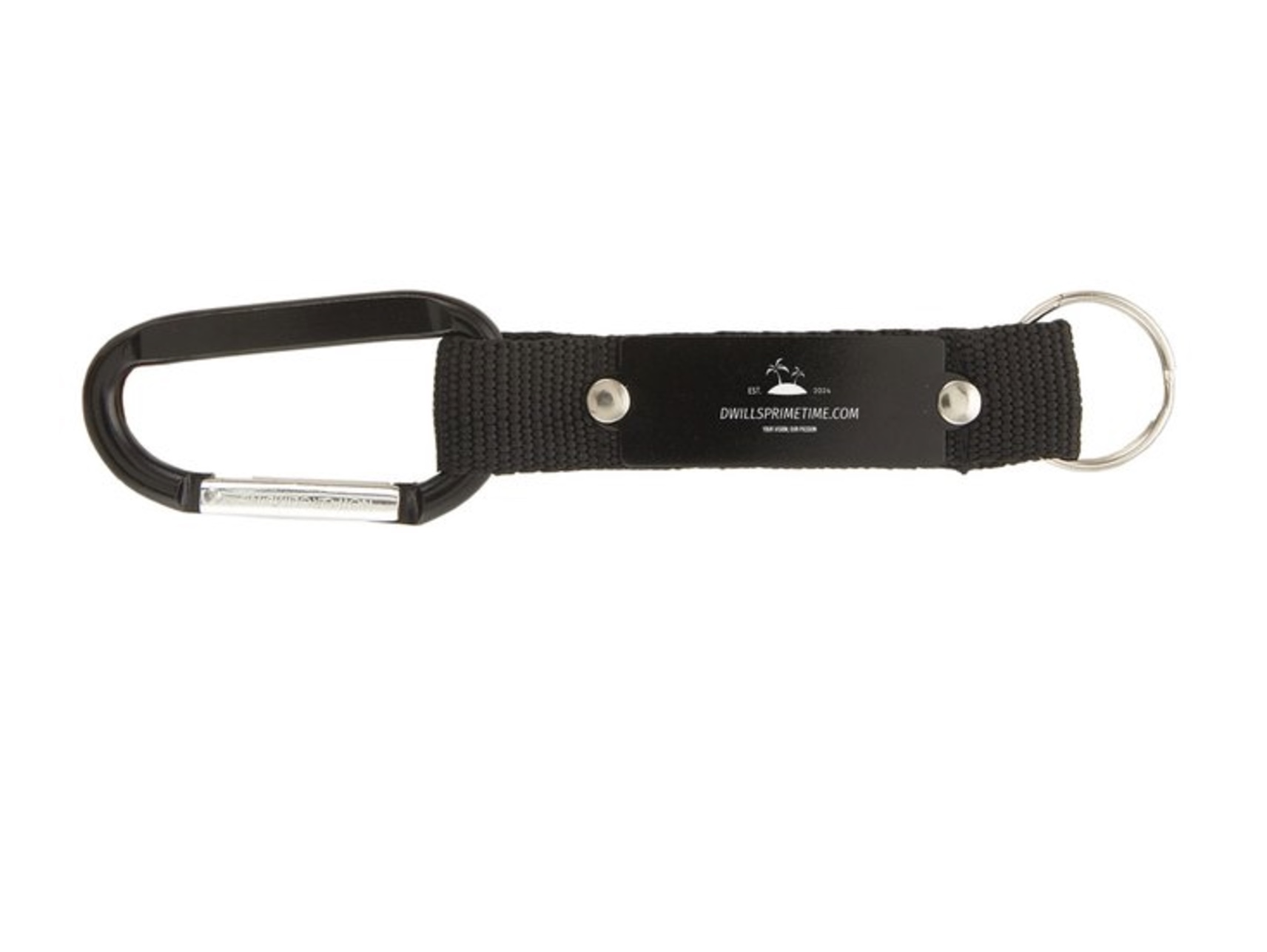 Black Engraved Carabiner Keychain