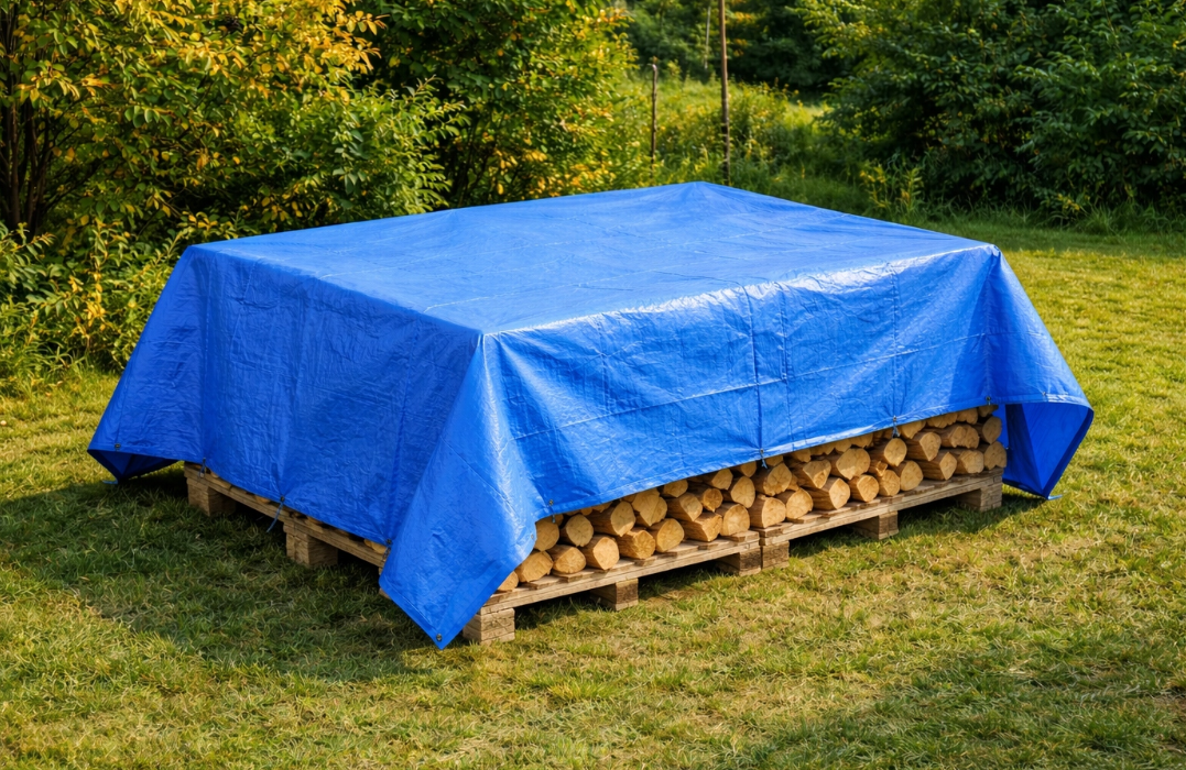 Tentas - uždangalas Mėlynas 4x6m. 50 g/m2