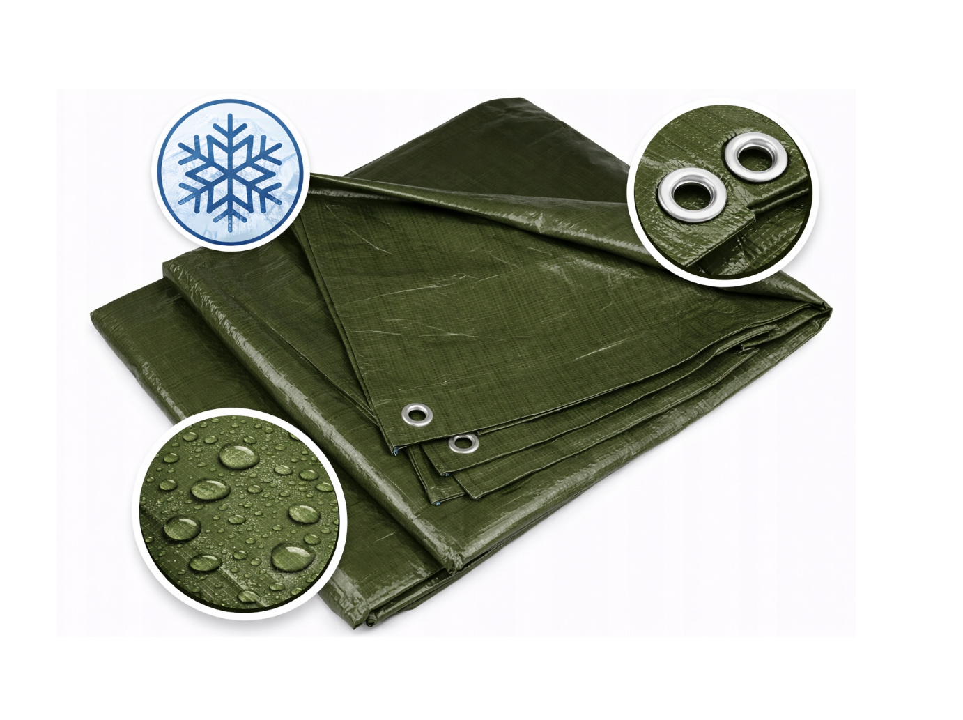 Tentas - uždangalas Žalias 2x3m. 80g/m2