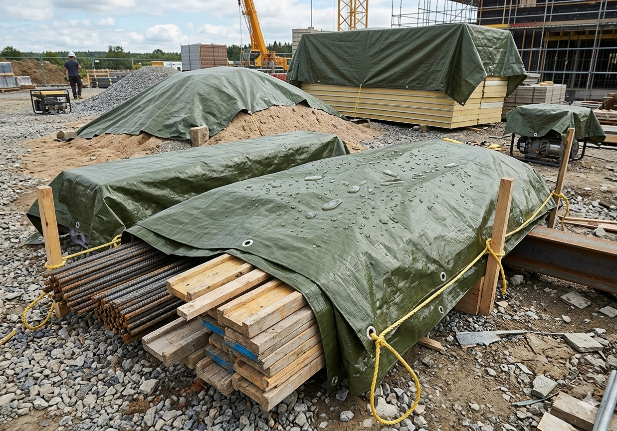 Tentas - uždangalas Žalias 2x3m. 80g/m2