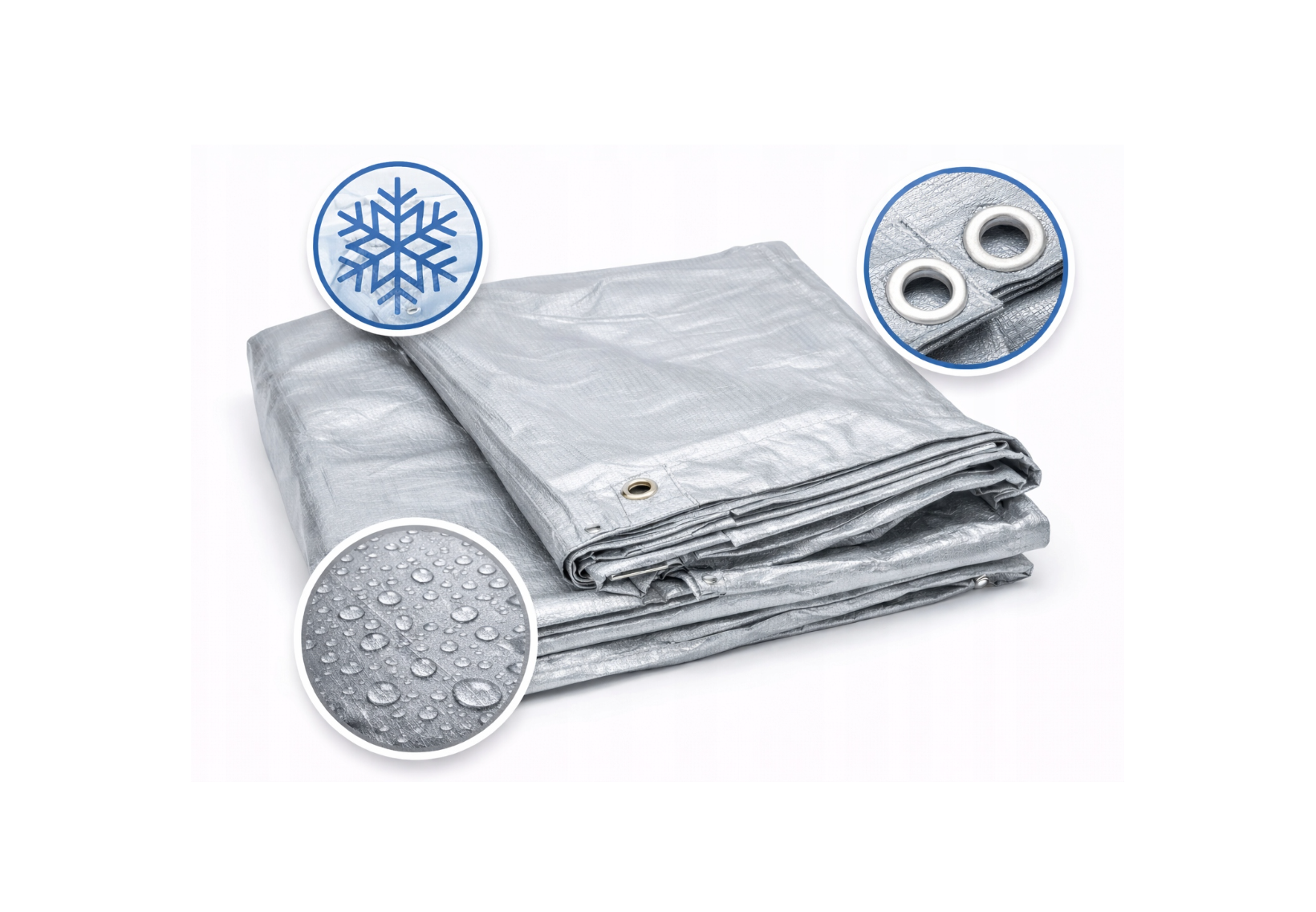 Tentas uždangalas Pilkas 10x15m. 120g/m2 