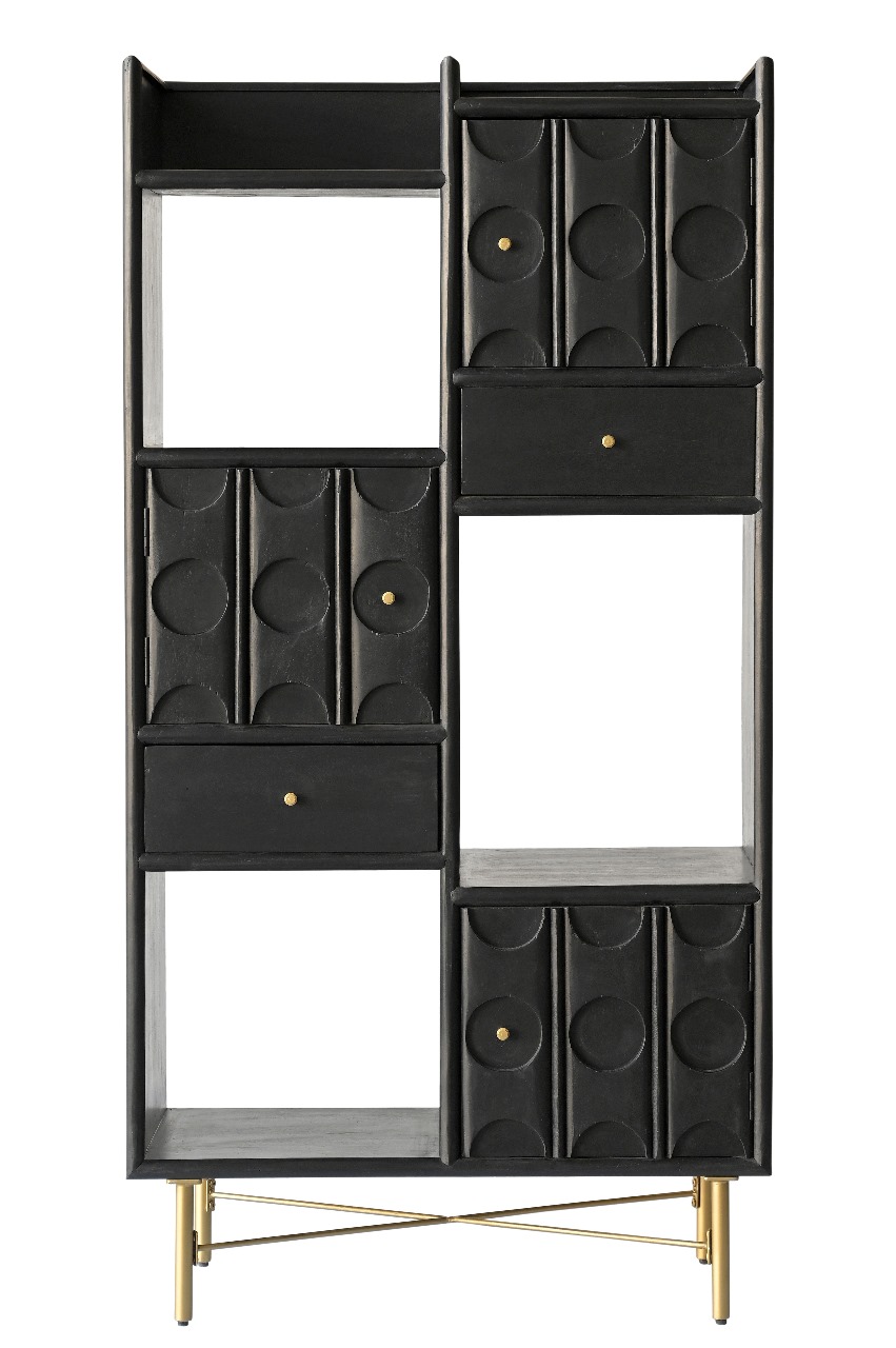 Wooden Art Deco Inspired Etagere 