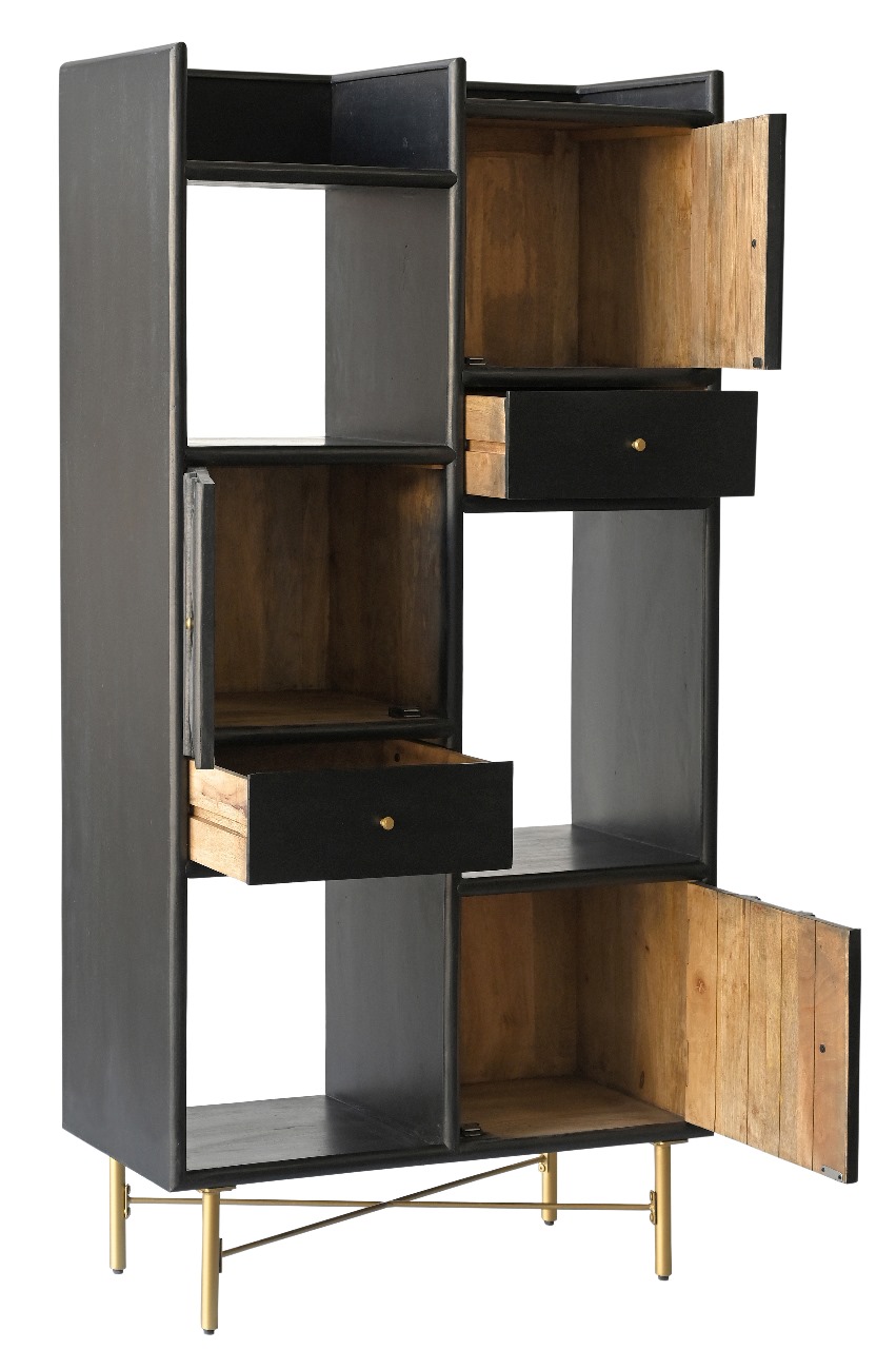 Wooden Art Deco Inspired Etagere 