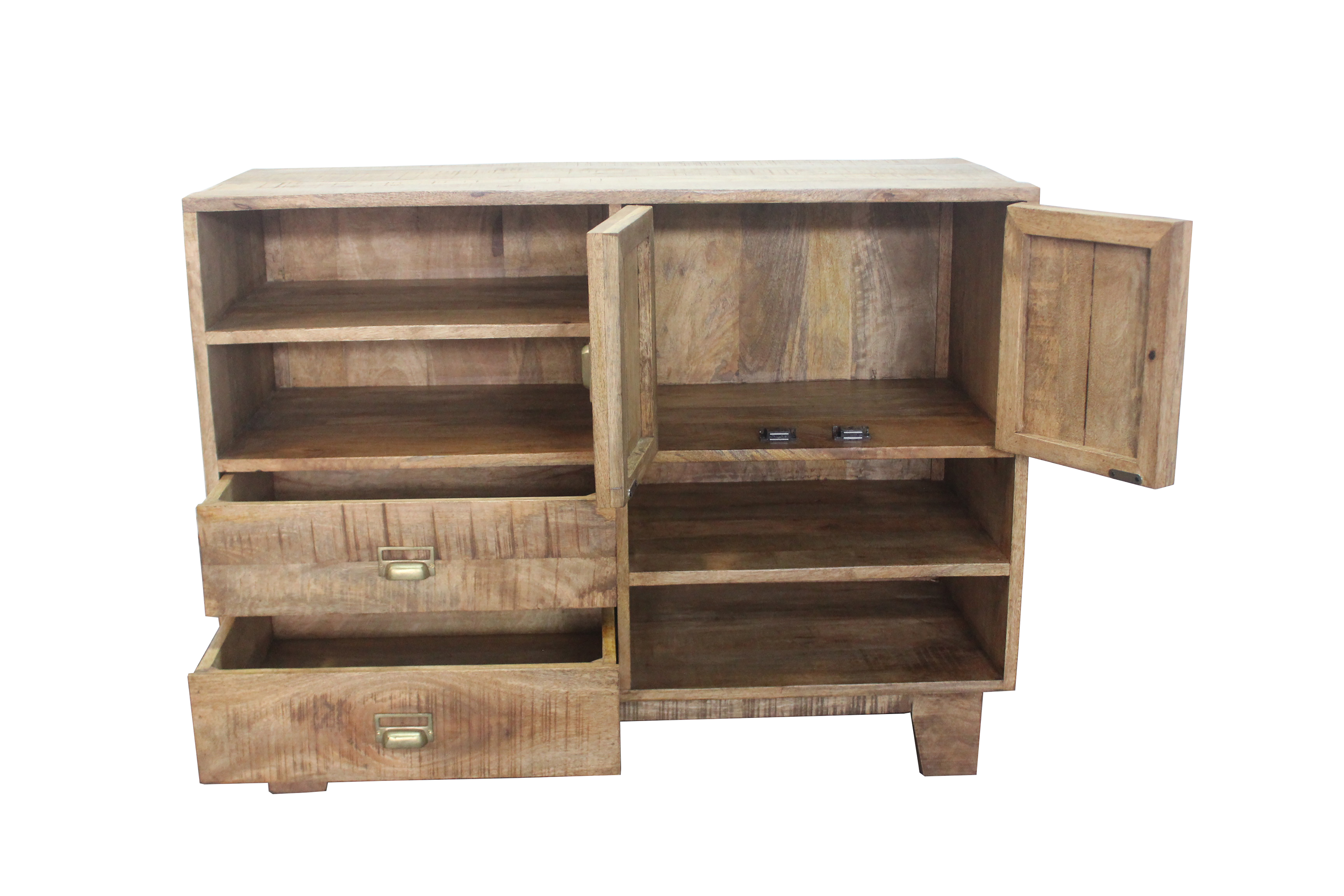 Wood Sideboard With 2 Doors and 2 Drawers