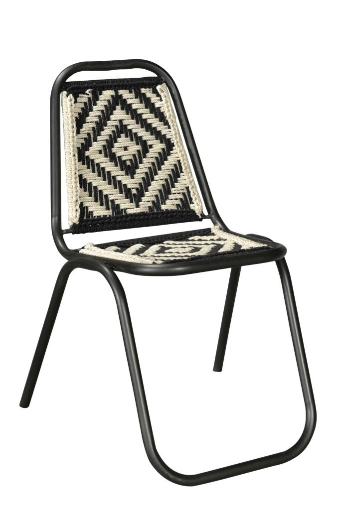 Steel Framed Chair with Jute Seat