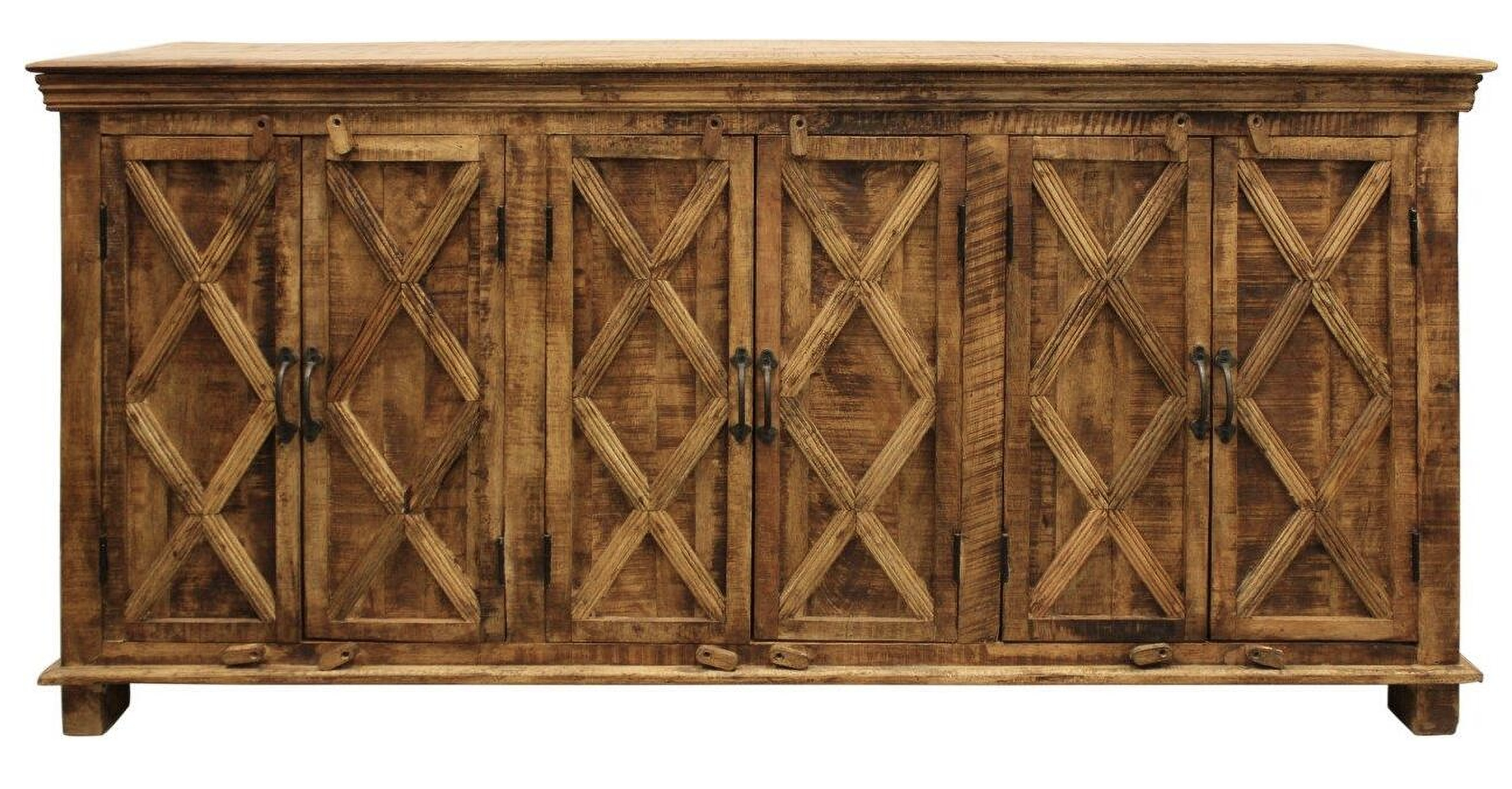 Wood 6 Door Sideboard 